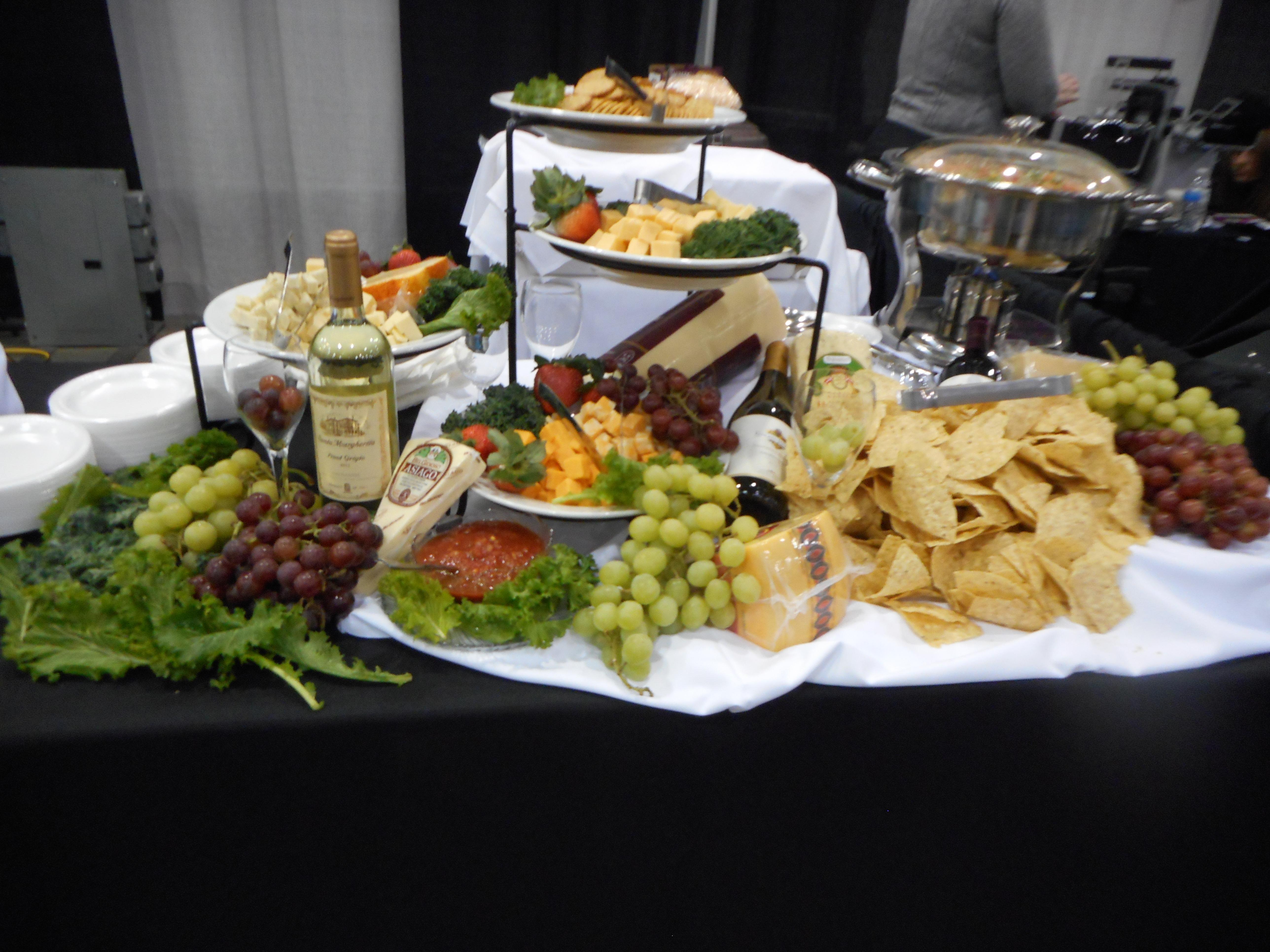 Just a little taste (gourmet cheese and crackers & spinach and artichoke dip)