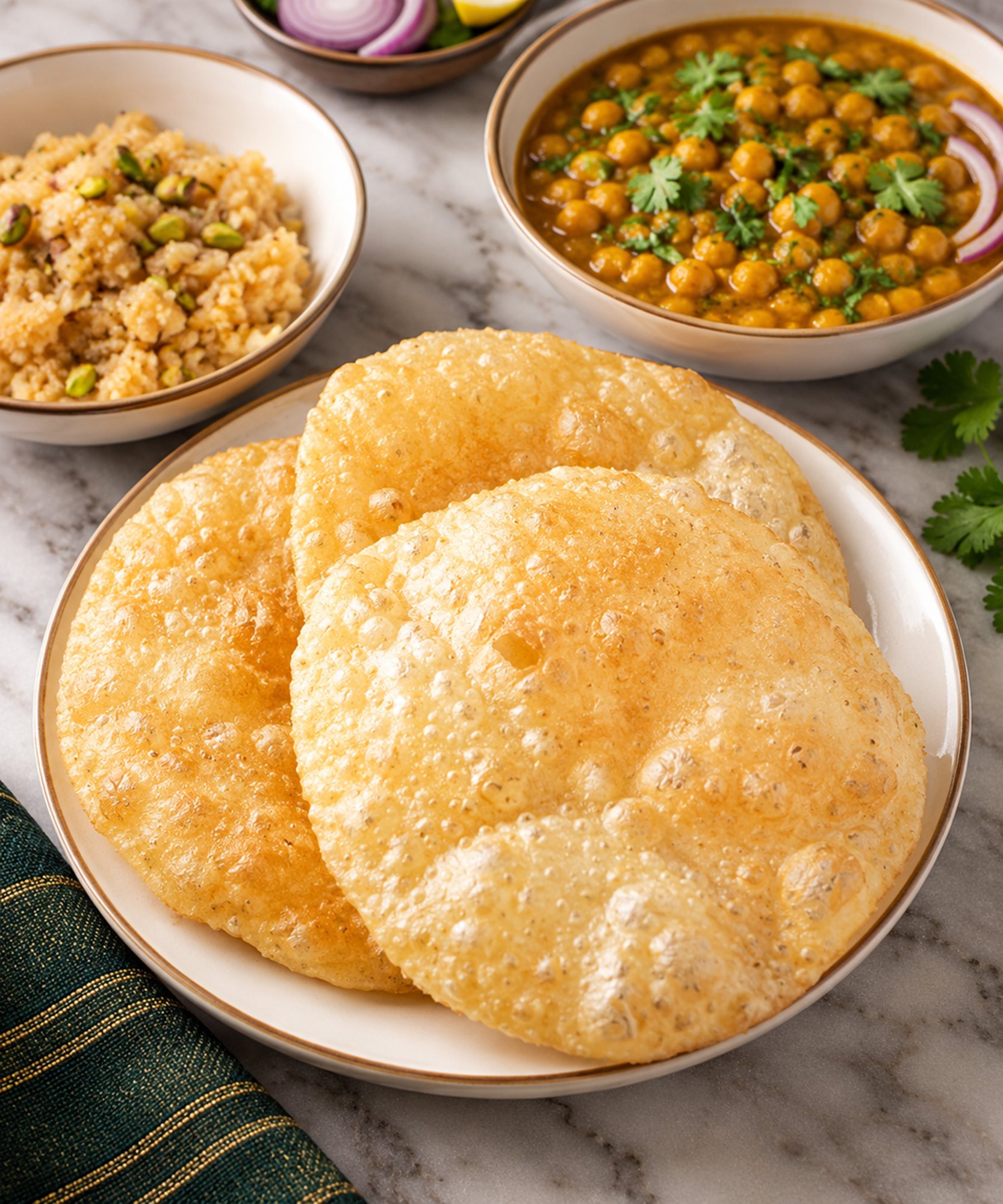 Halwa Poori Chole