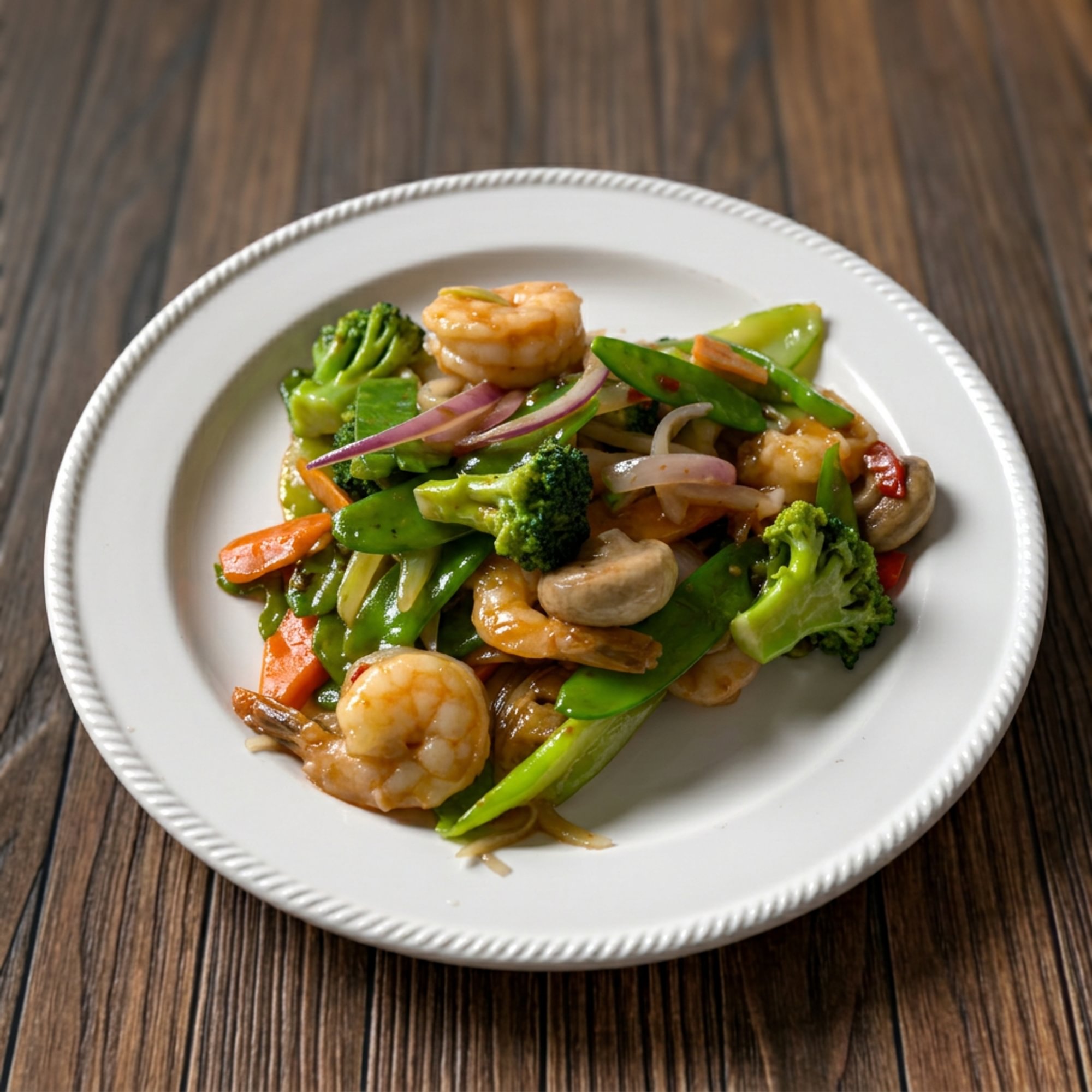 Shrimp with Basil Sauce