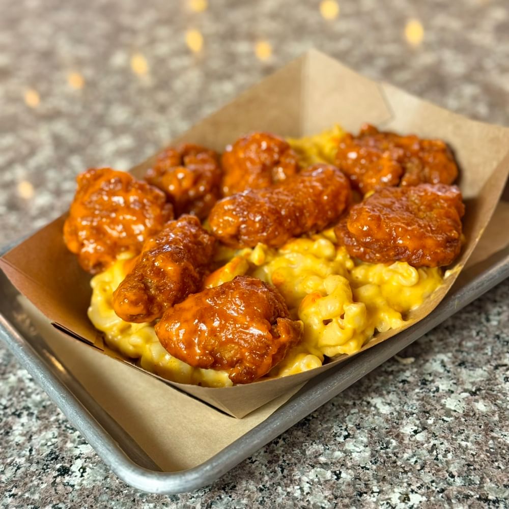 Buffalo Chicken Loaded Mac