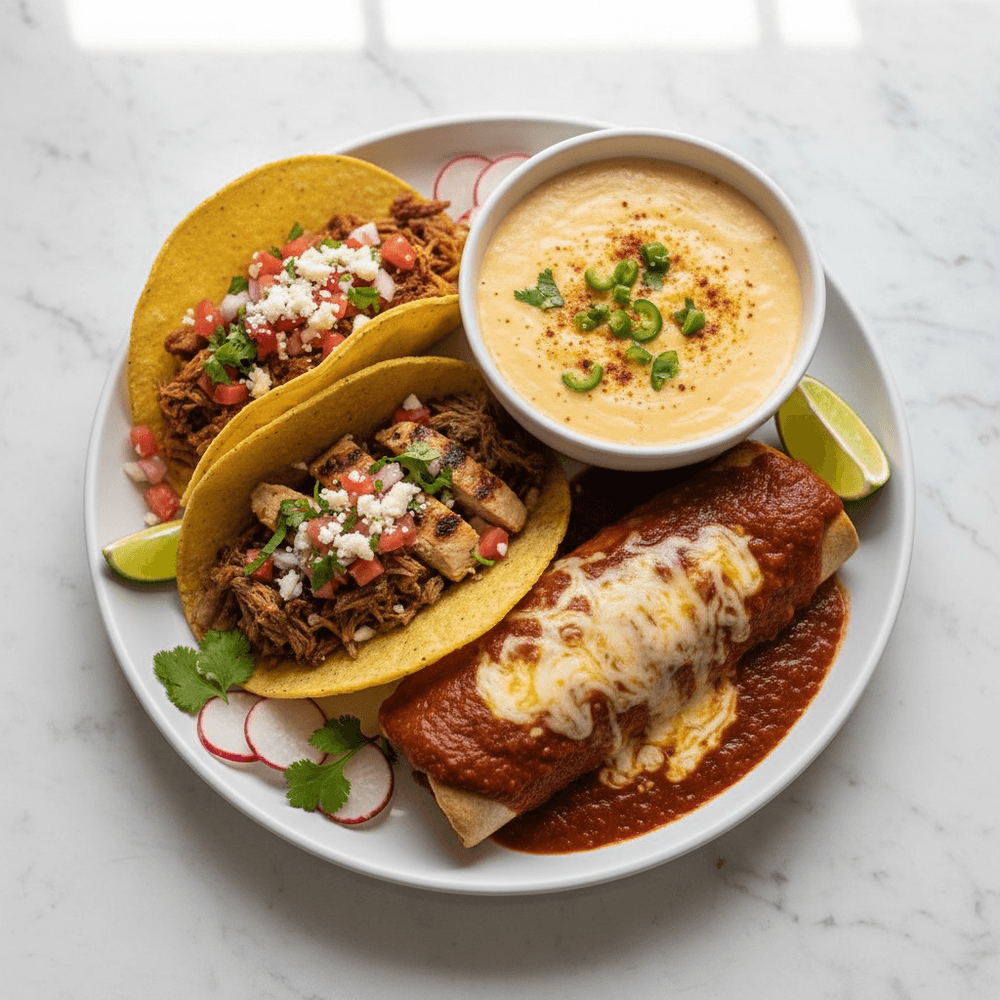 4. Two Tacos, Chile Con Queso and Enchilada Combo
