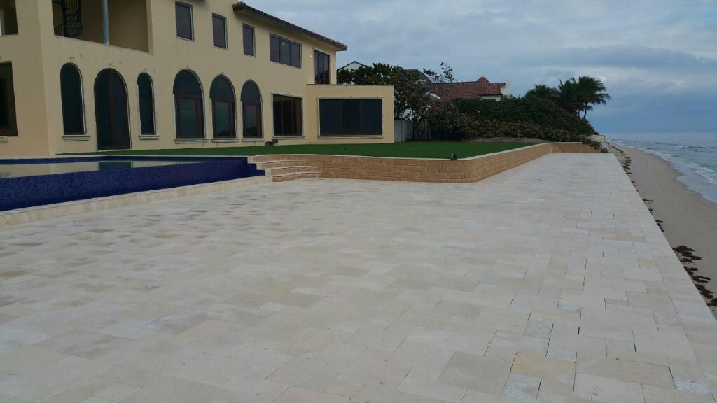 FRENCH PATTERN PAVER INSTALLED IN BEACH HOUSE