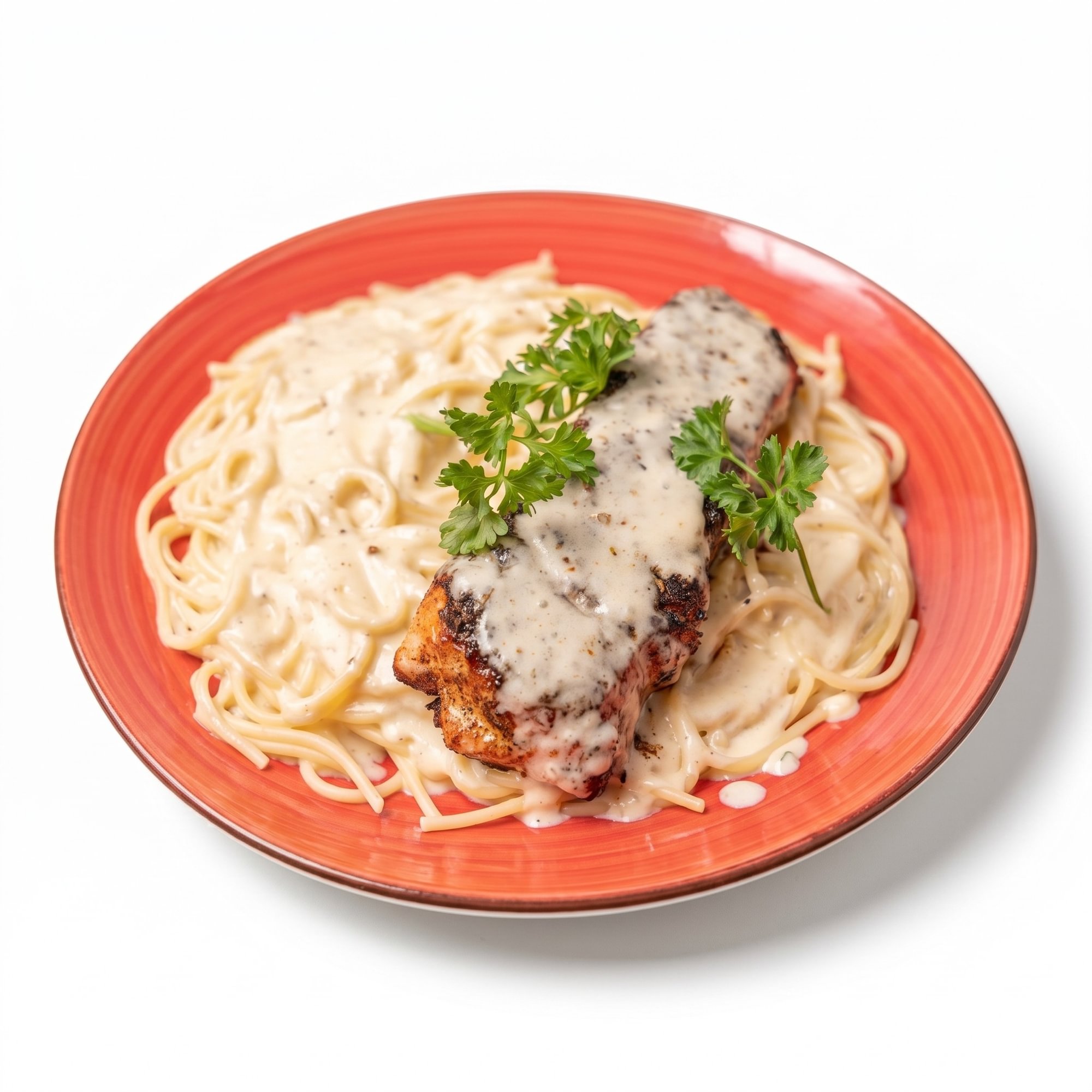 Blackened Salmon Alfredo