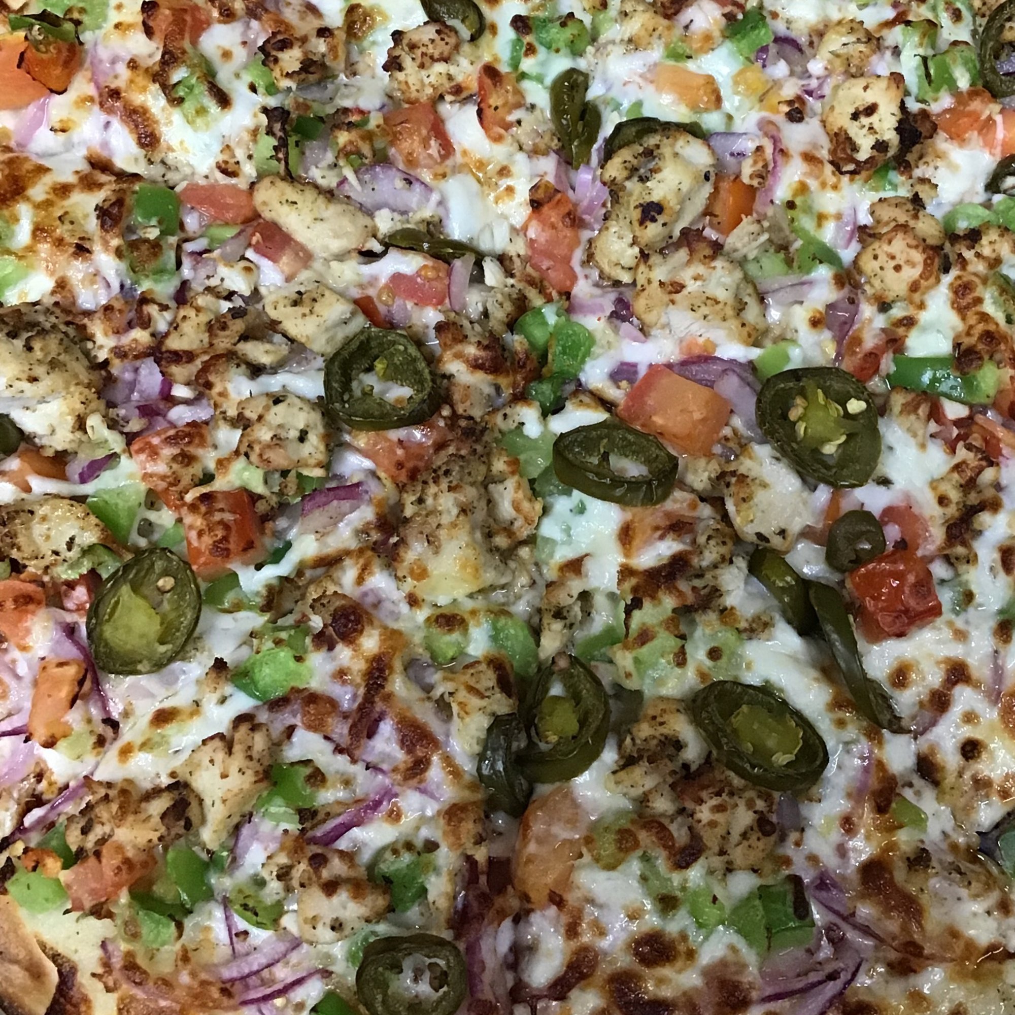 Roasted Garlic Chicken Pizza