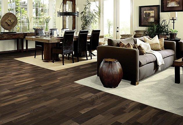 Walnut wood flooring , beautiful dark rich color. 