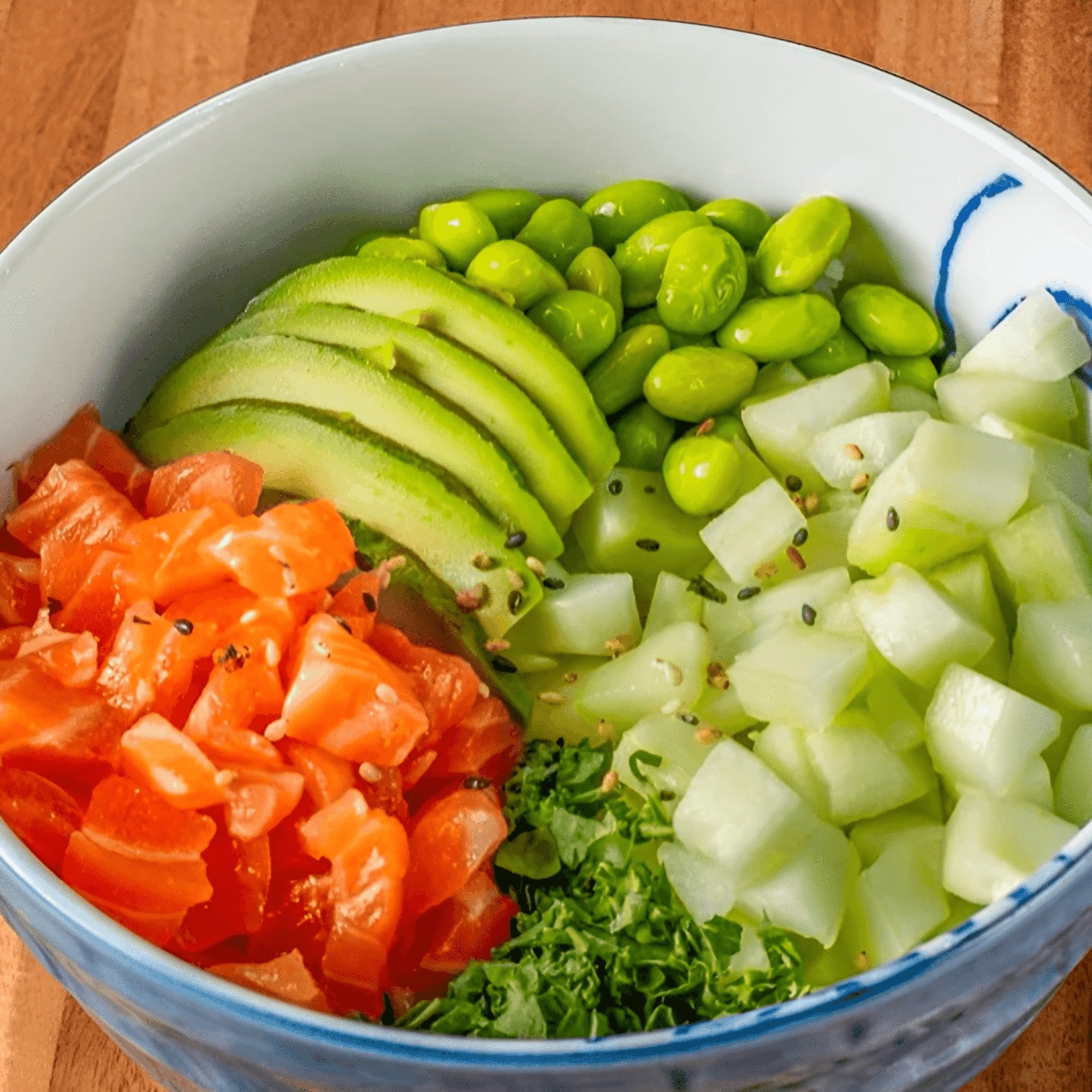 P3. Salmon poke bowl