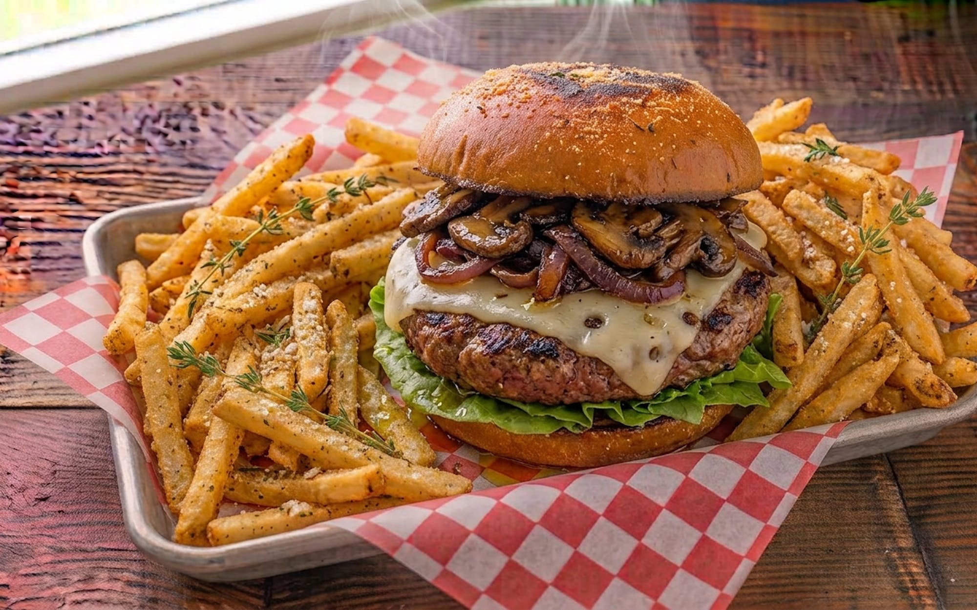 Mushroom Swiss Burger