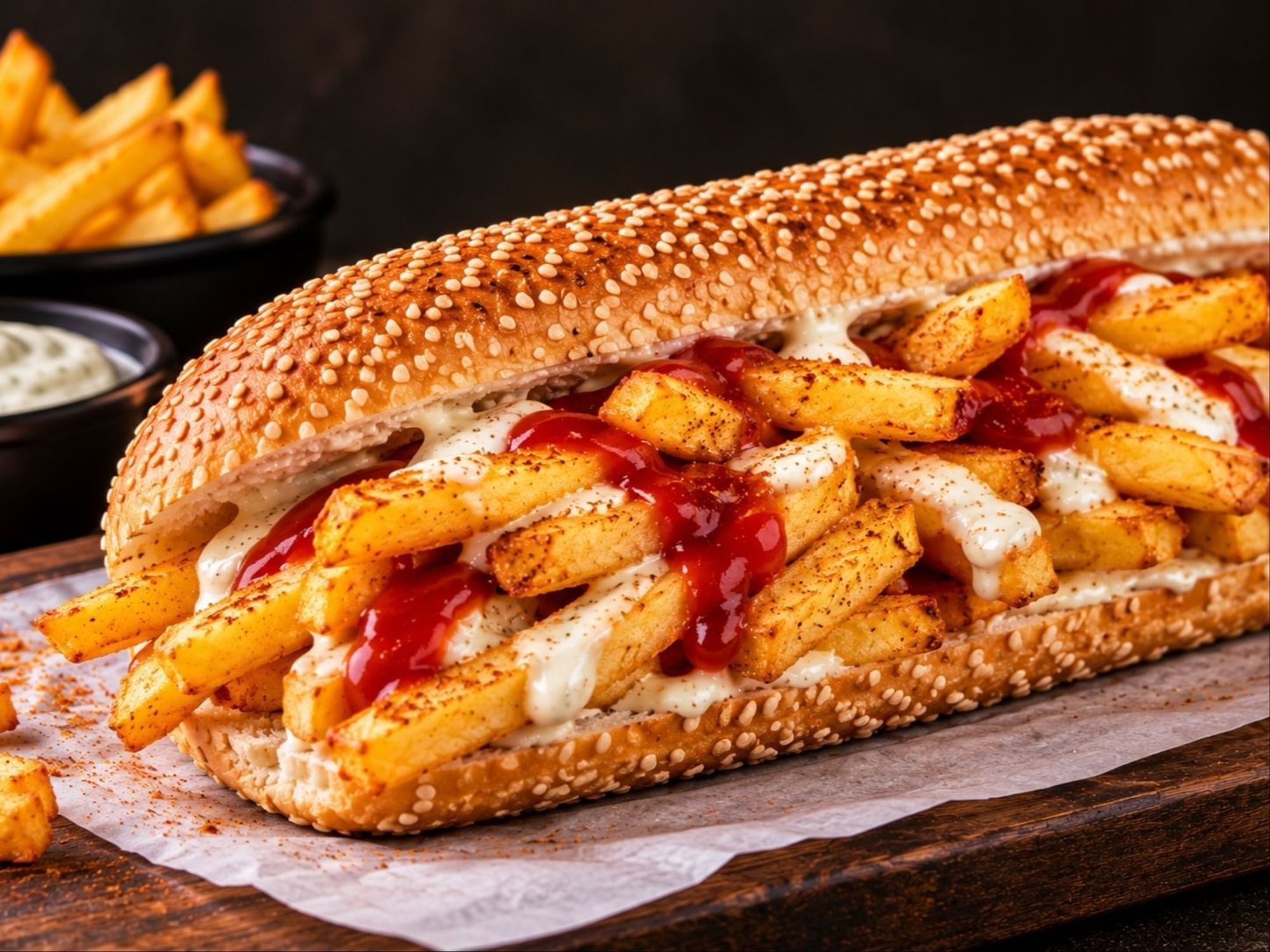 Sesame Fries Sandwich