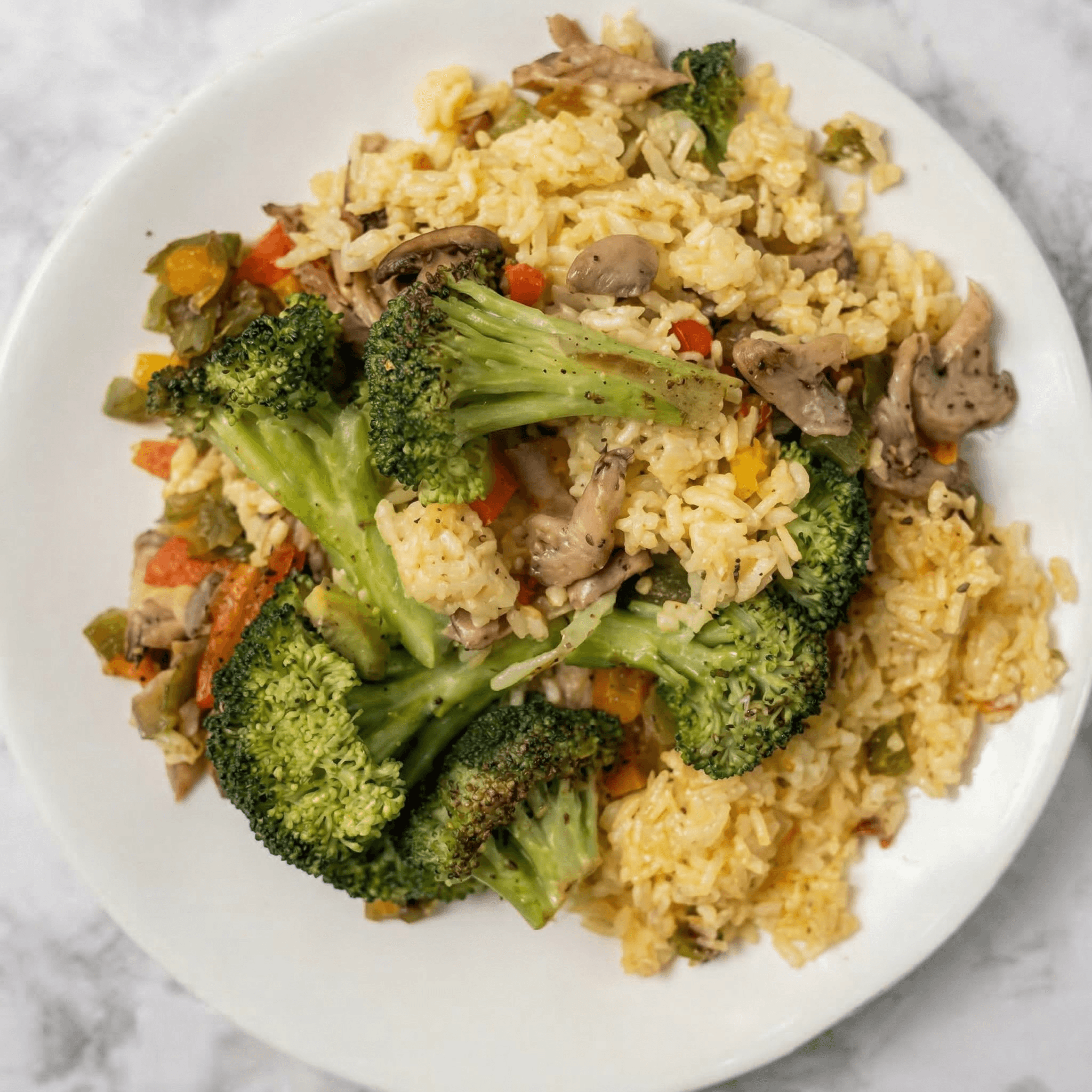 Grilled Veggies Over Rice