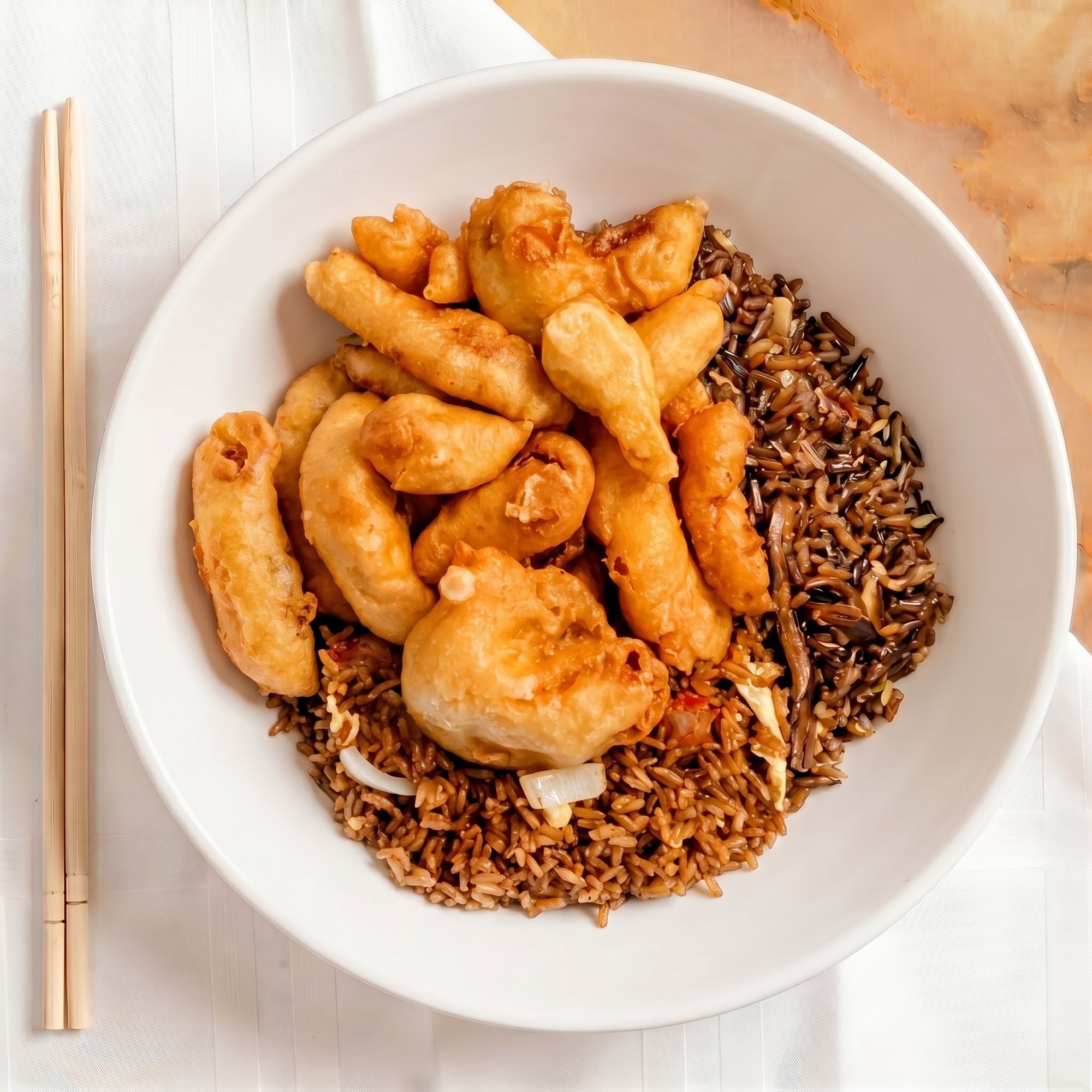 Dinner Honey Garlic Chicken Combination Platter