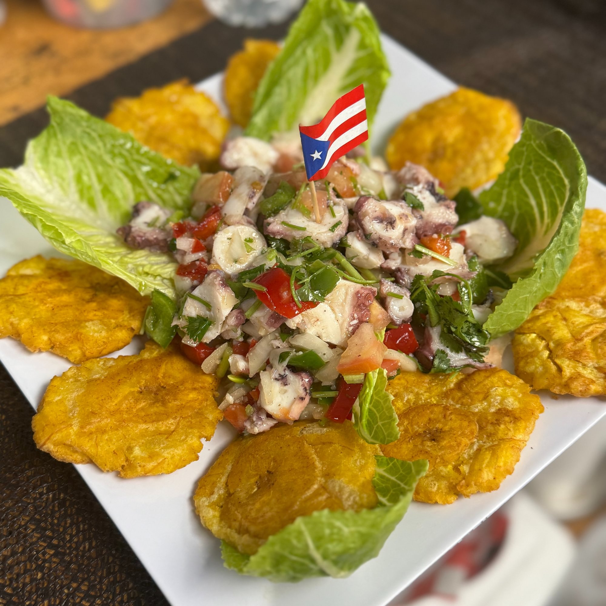Ensalada De Pulpo Con Mofongo