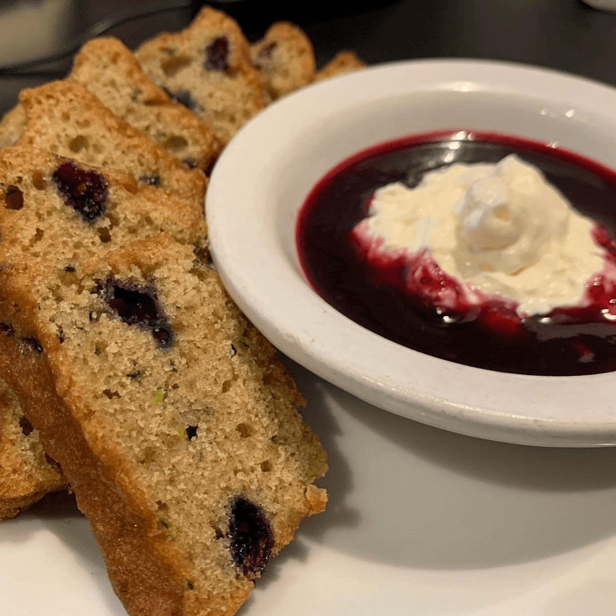 Huckleberry Zucchini Bread Appetizer