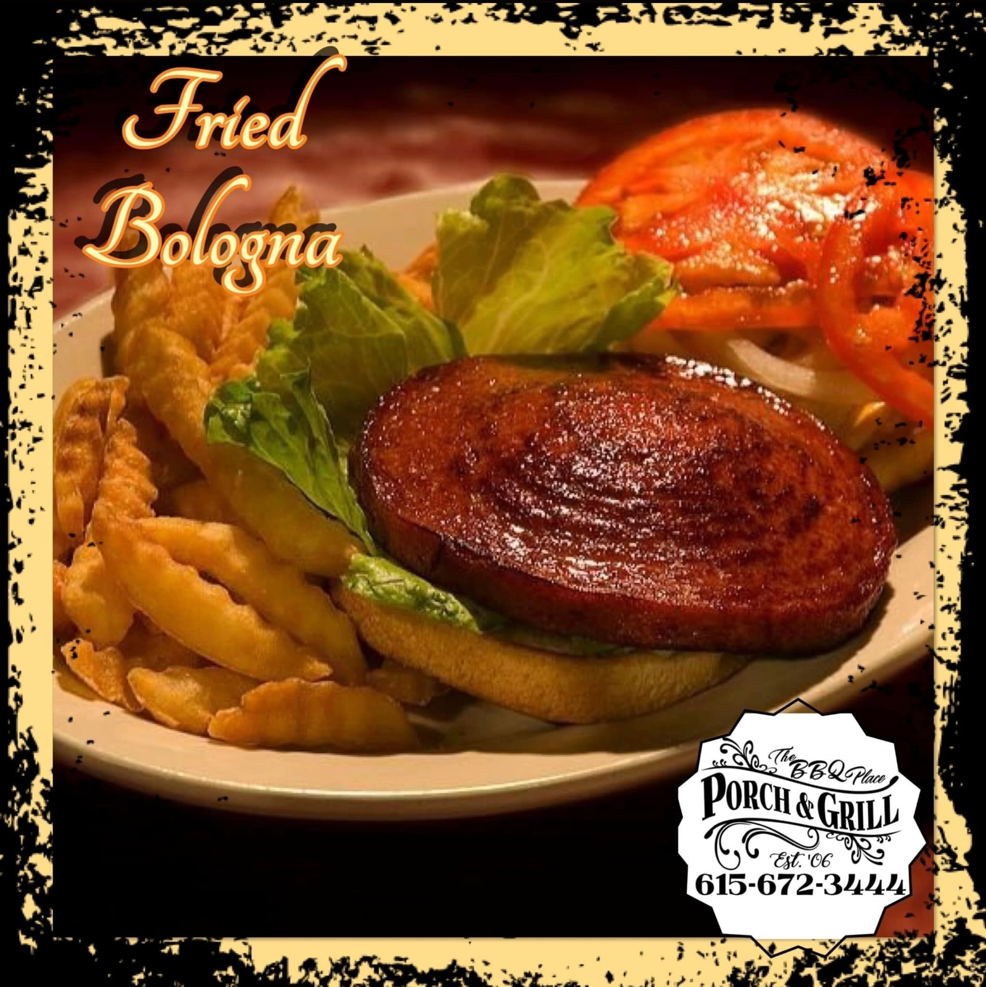 Fried Bologna Sandwich