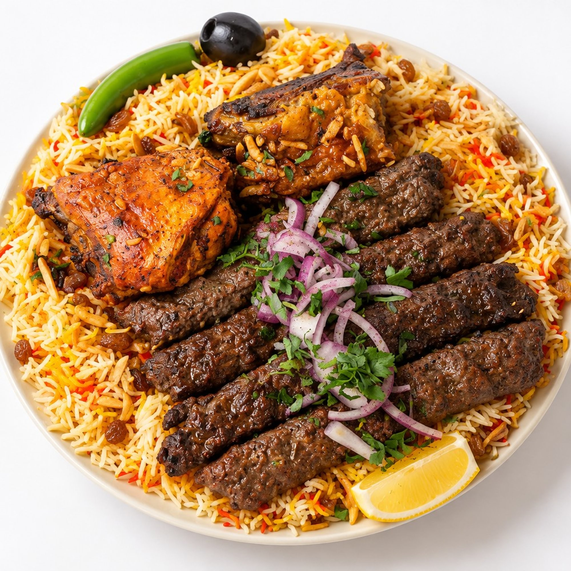 Lamb Mandi & Beef Koobideh