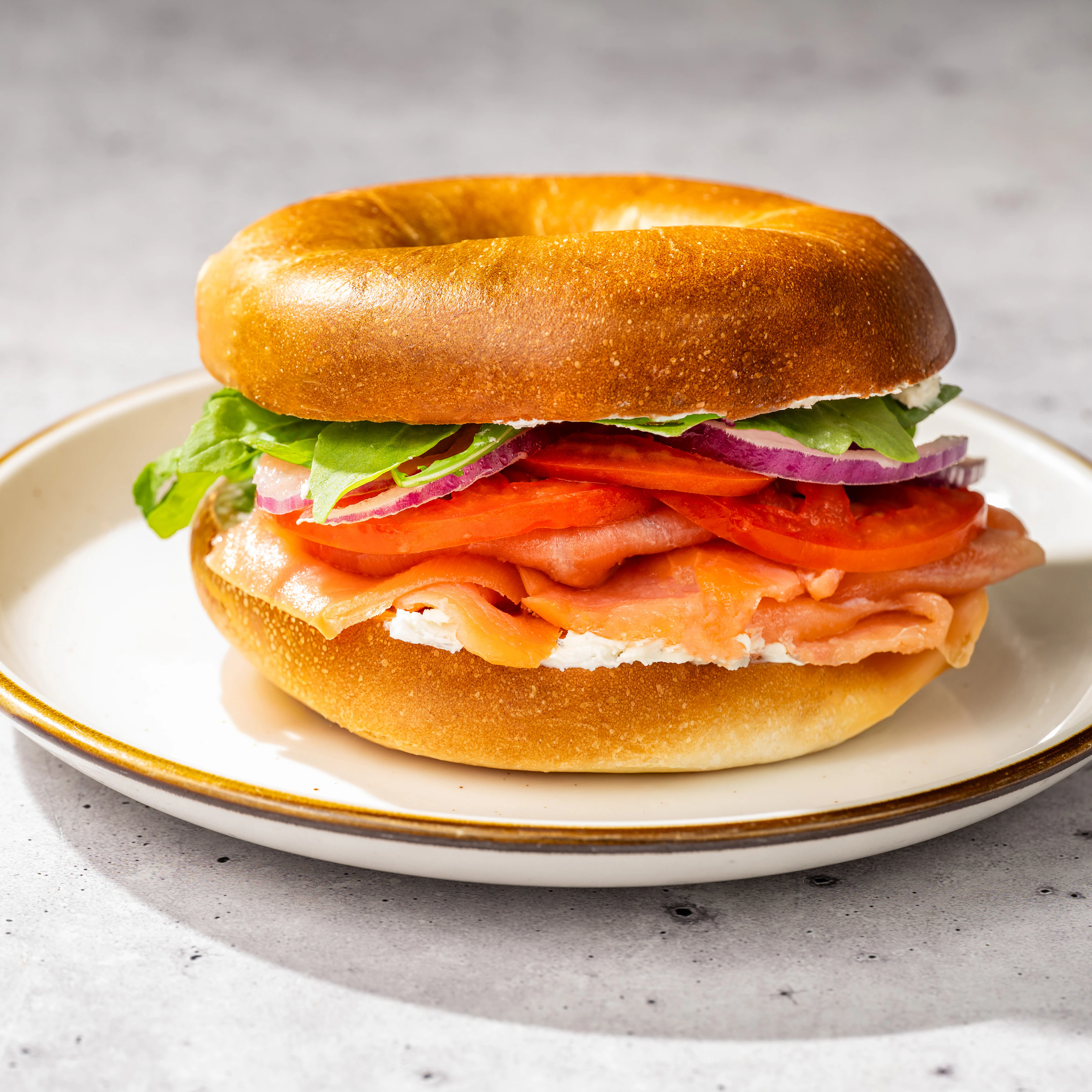 Smoked Salmon Bagel Sandwich*