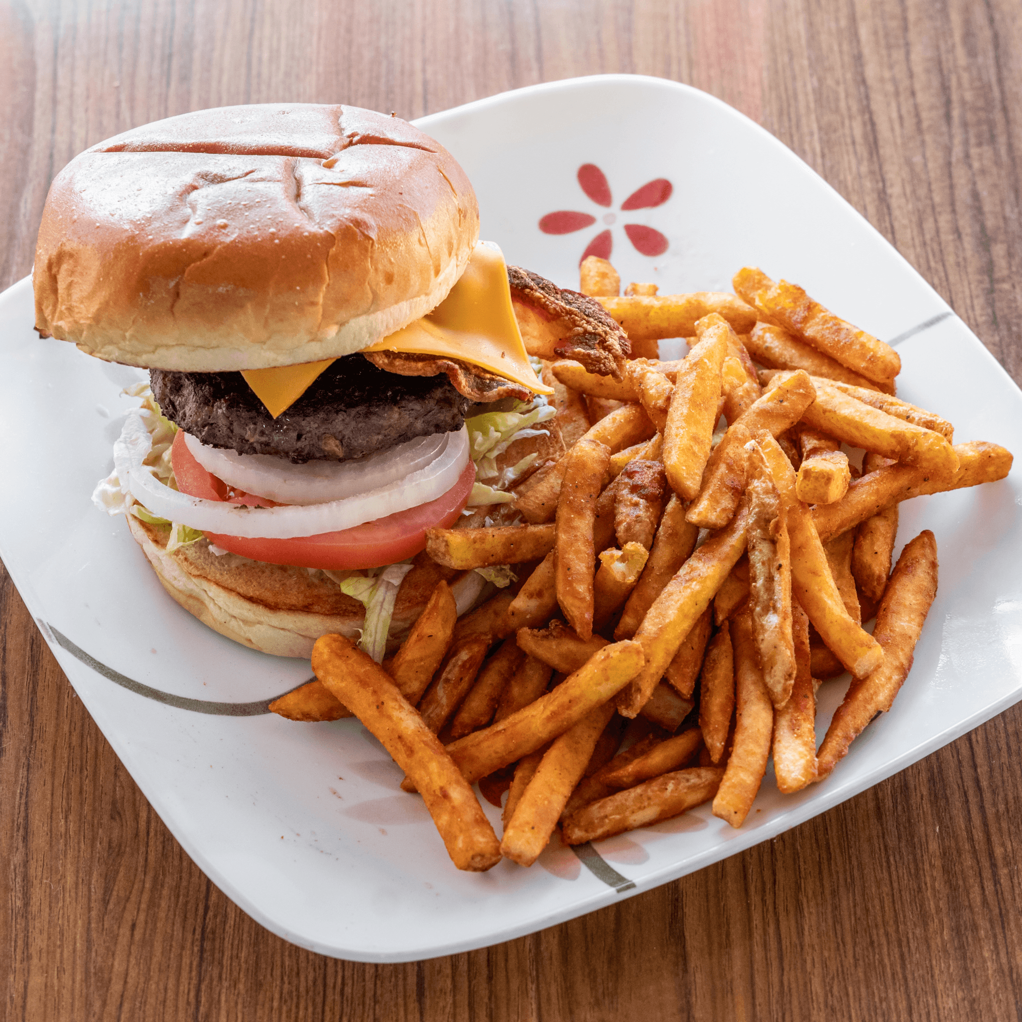 Friday - Bacon Cheeseburger, Fries & Pop