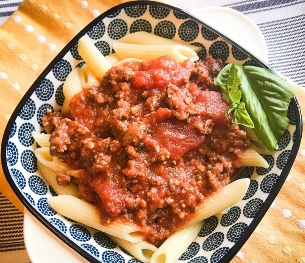 Penne Pasta With Meat Sauce