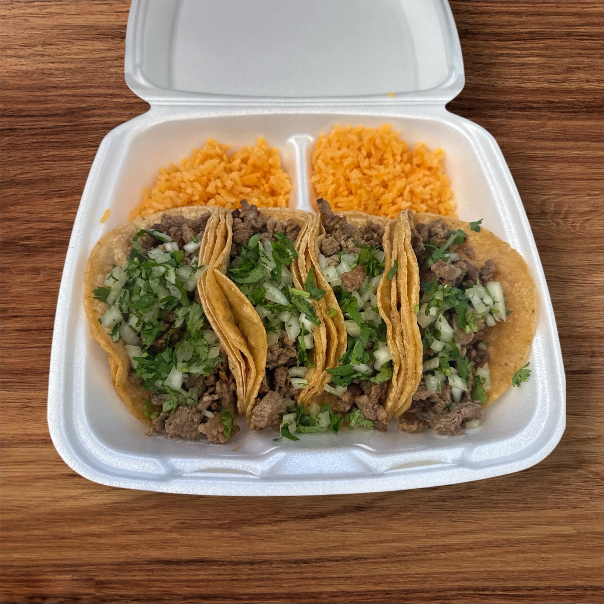 4 Tacos de Asada + Side