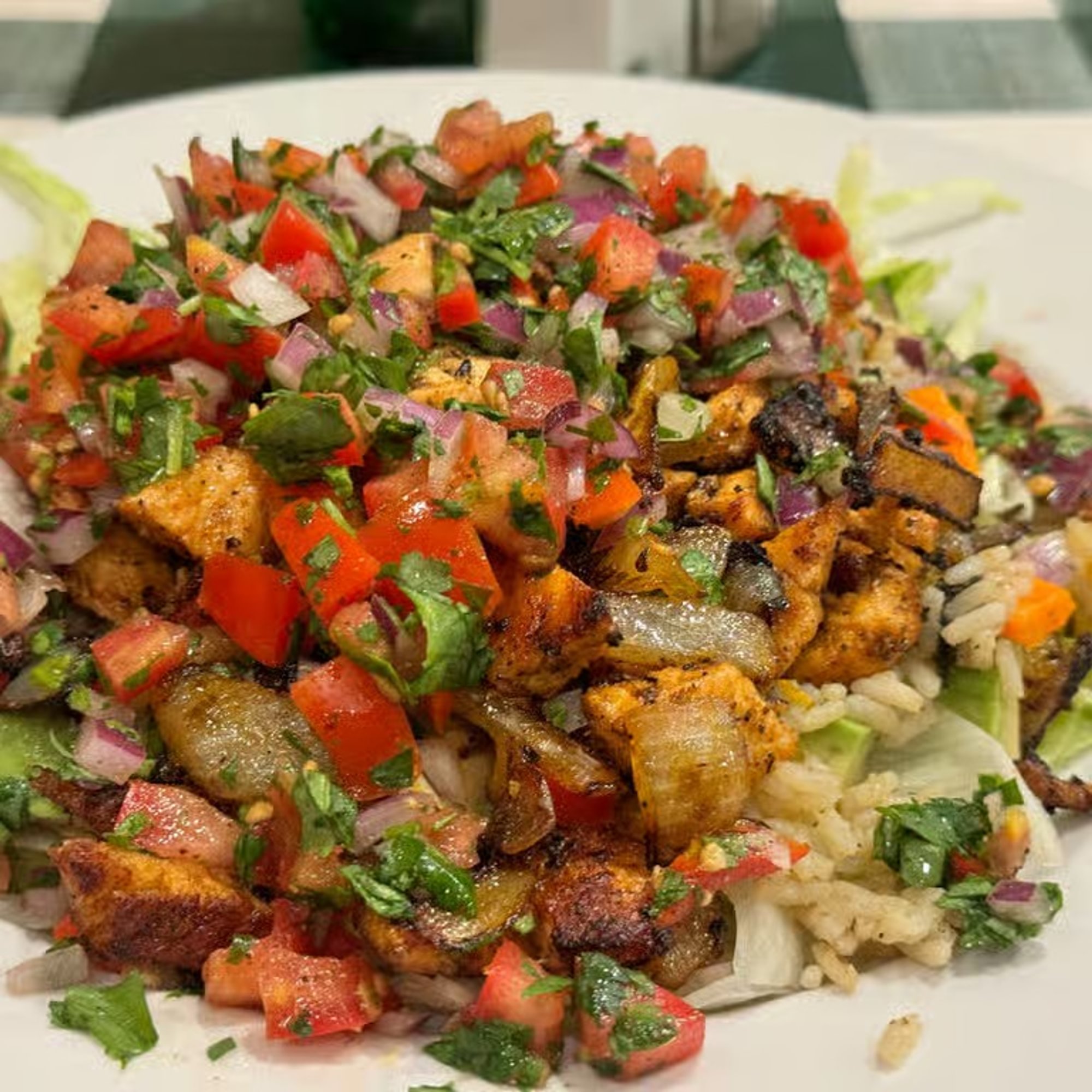 Grilled Cajun Chicken Taco Salad