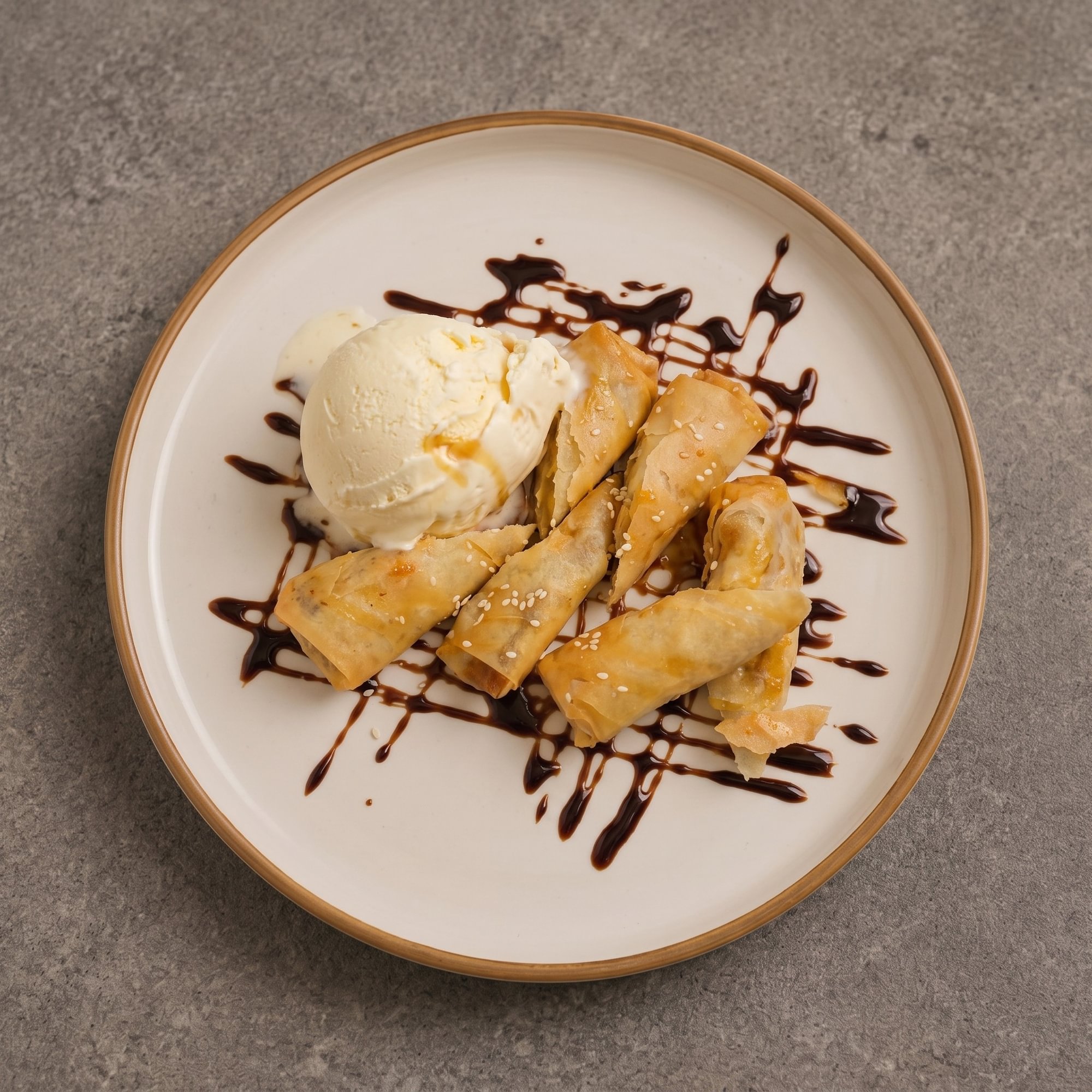 Fried Bananas with Honey & Chocolate