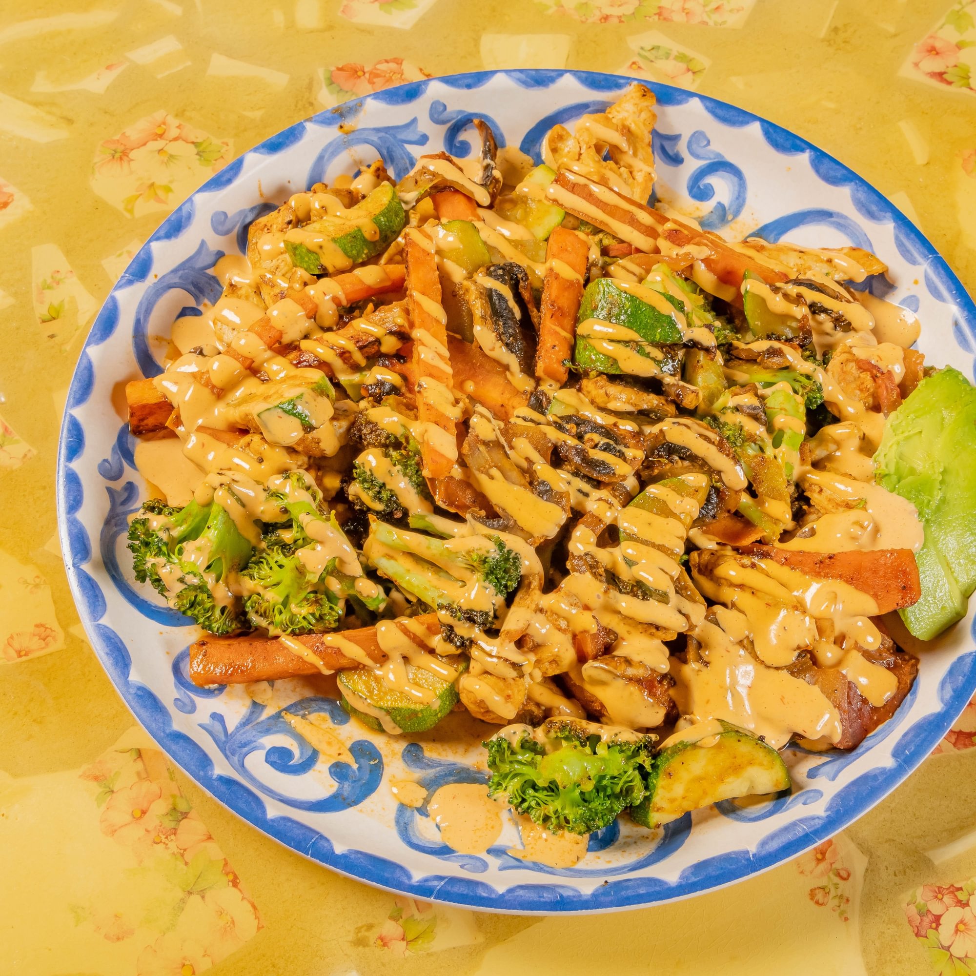Low Carb Grilled Veggie con Pollo