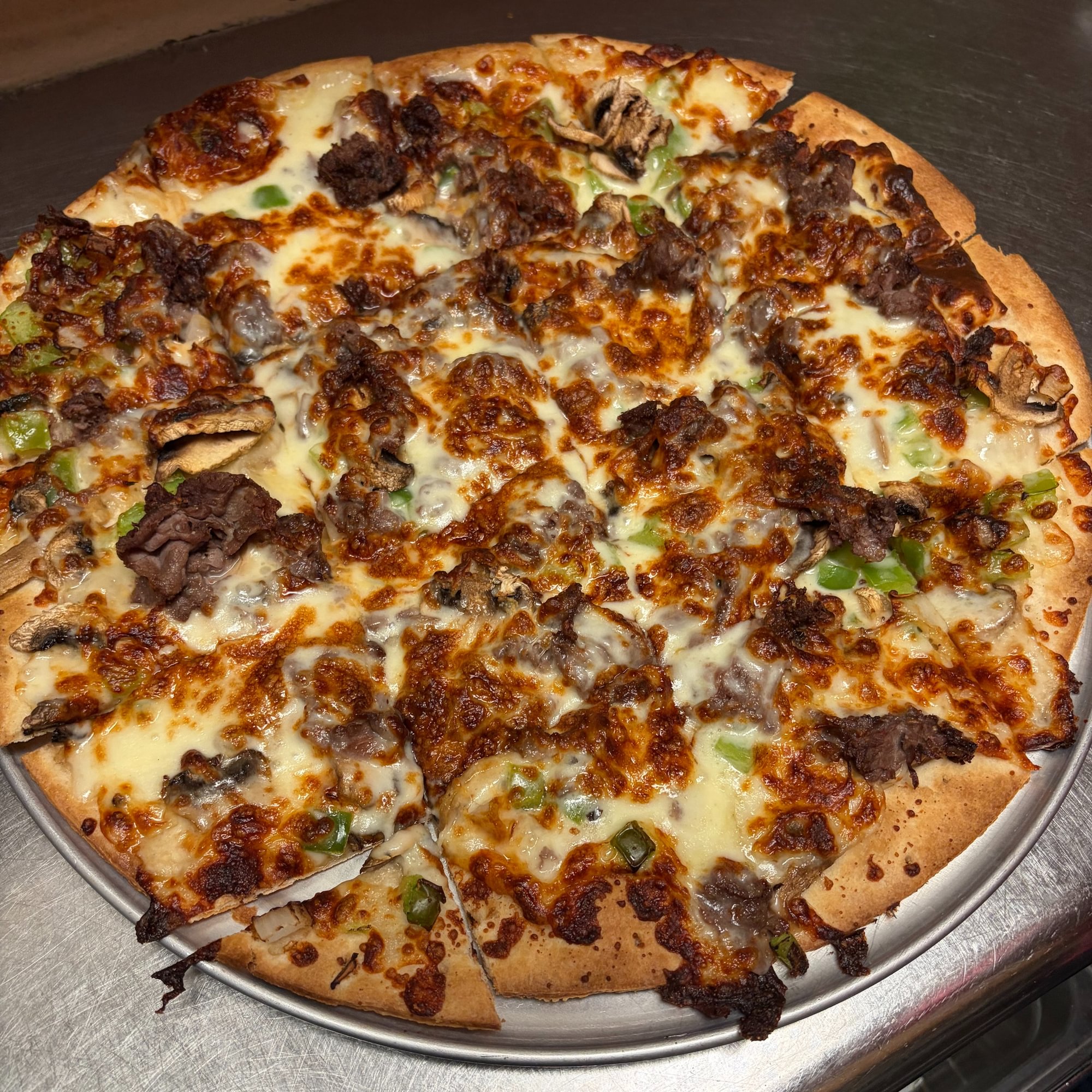 14" Philly Cheese Steak Pizza