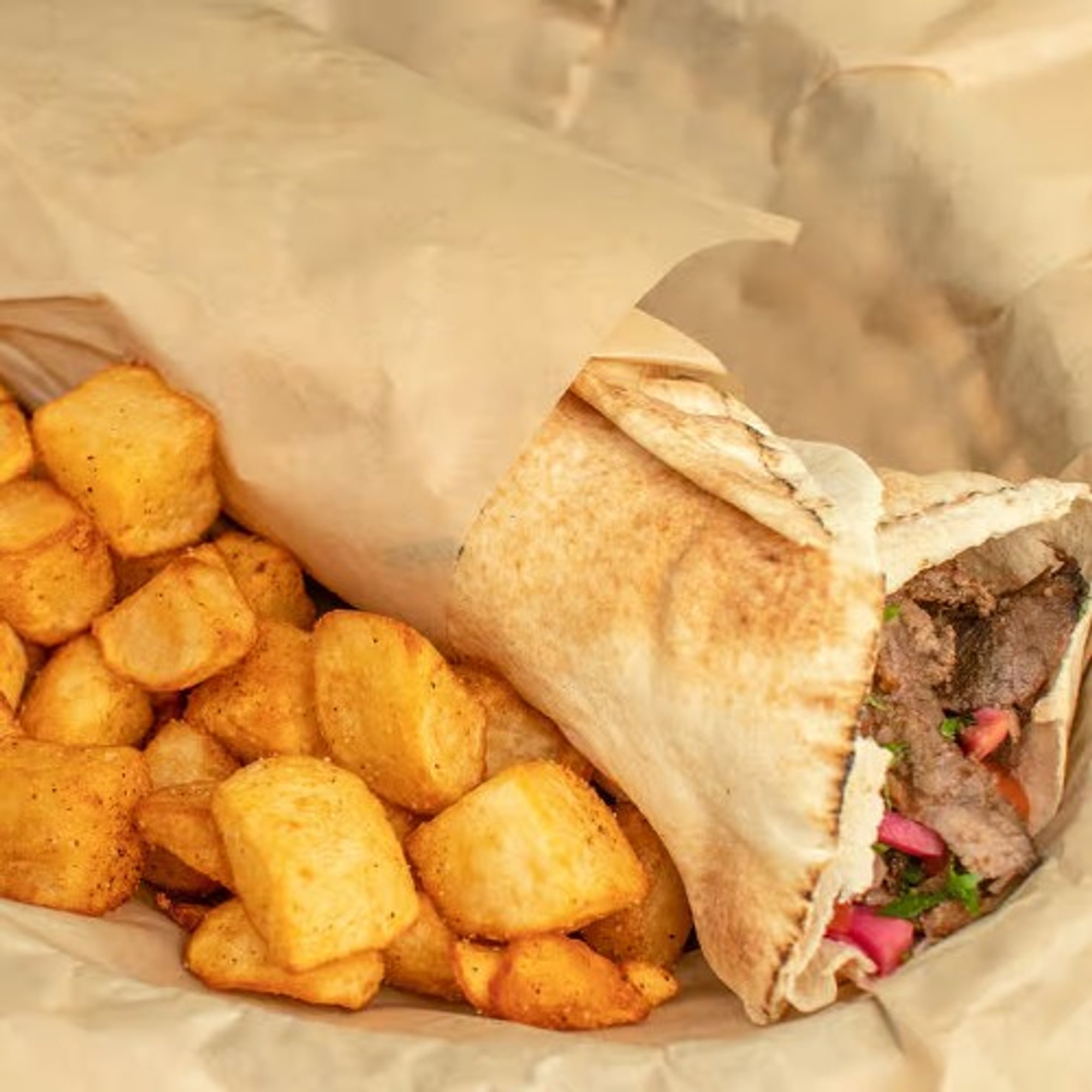 Beef Shwarma Sandwich Combo