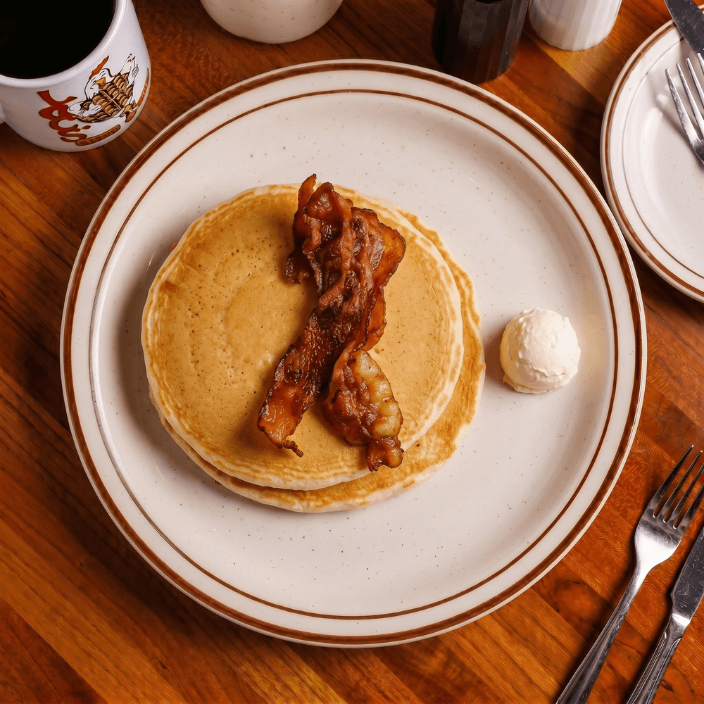 Kids' Two Pancakes with Bacon