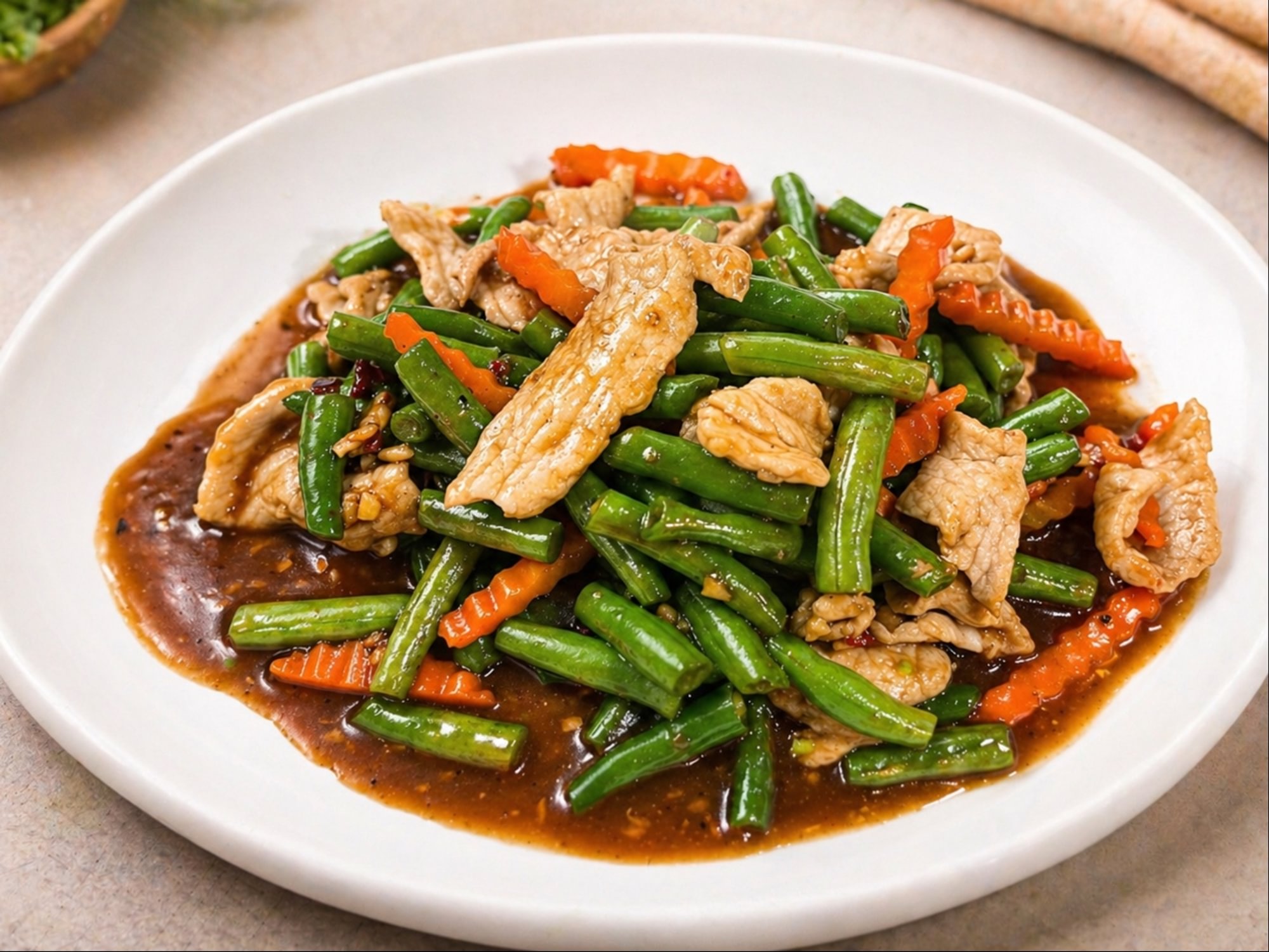 Spicy Green Bean Stir-Fry