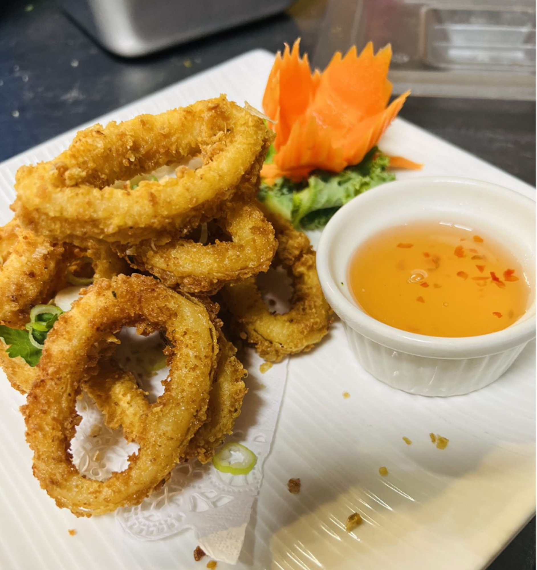 Fried Caramari with Thai Sweet Chili Sauce