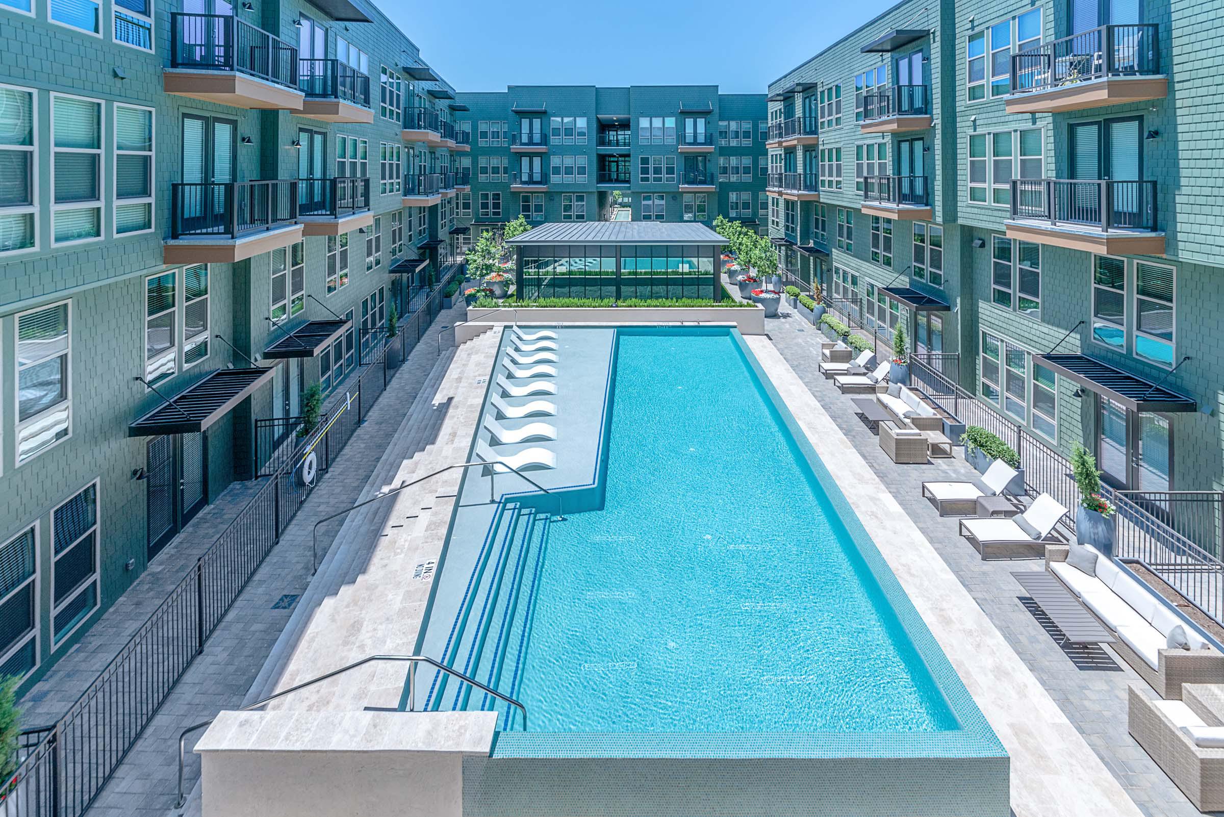 View of the pool and fitness center