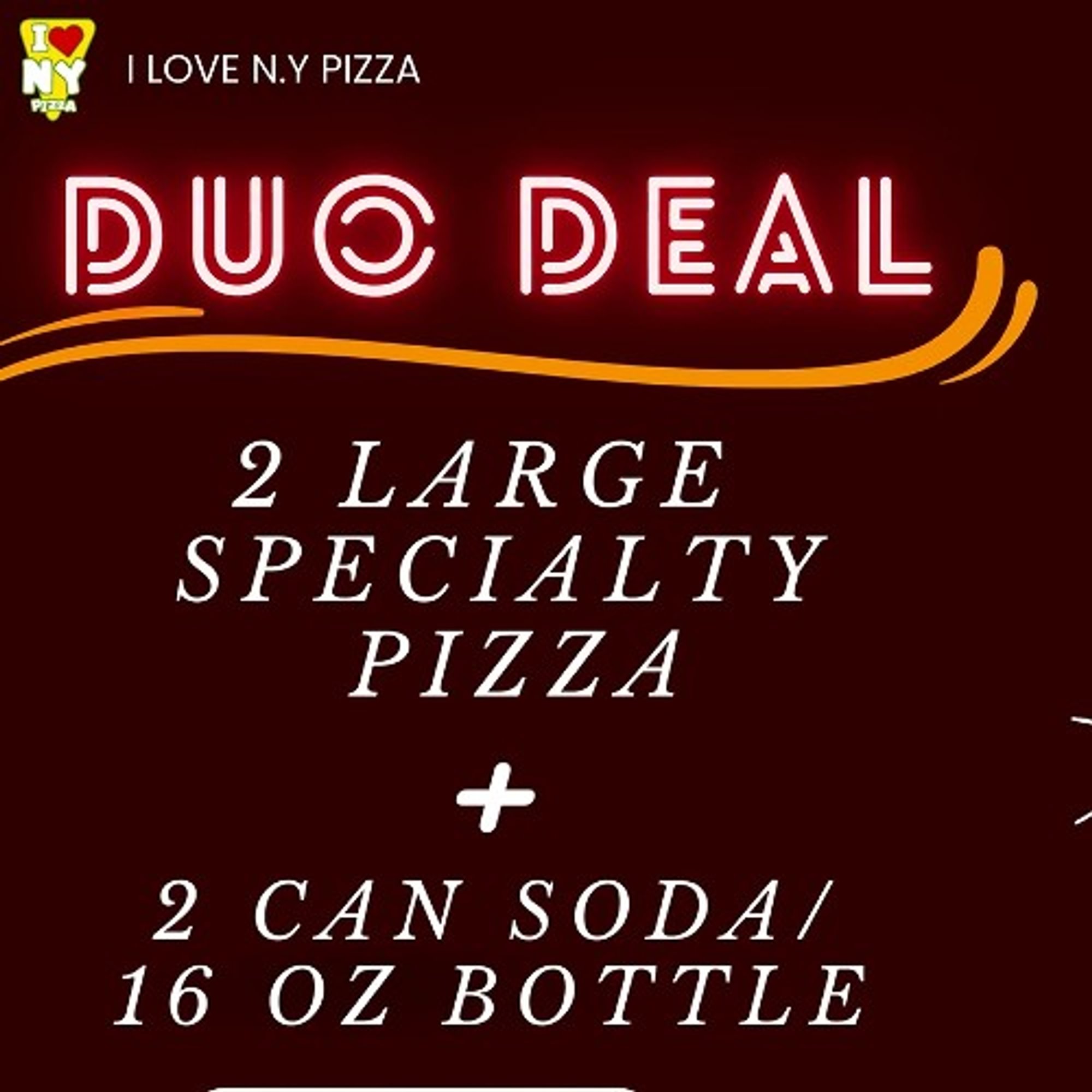 Double Deal (2 Large Pizza, 16 Oz Drink)