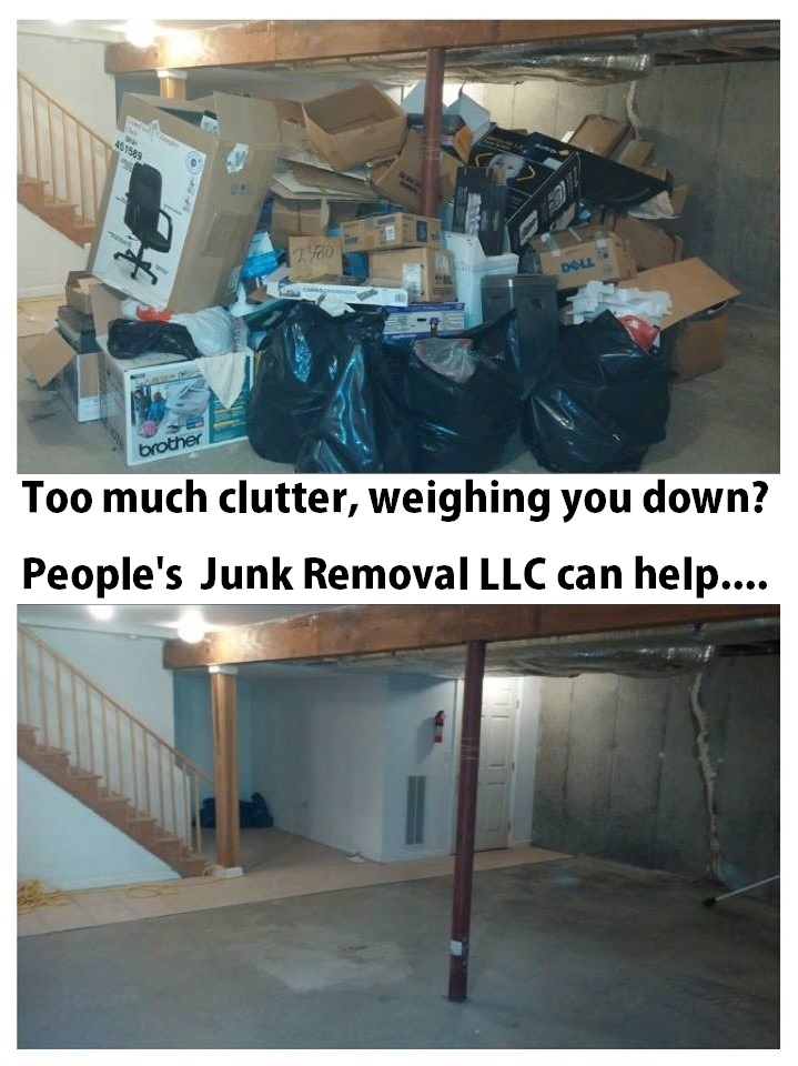 Too much clutter, weighing you down? People's  Junk Removal LLC can help 