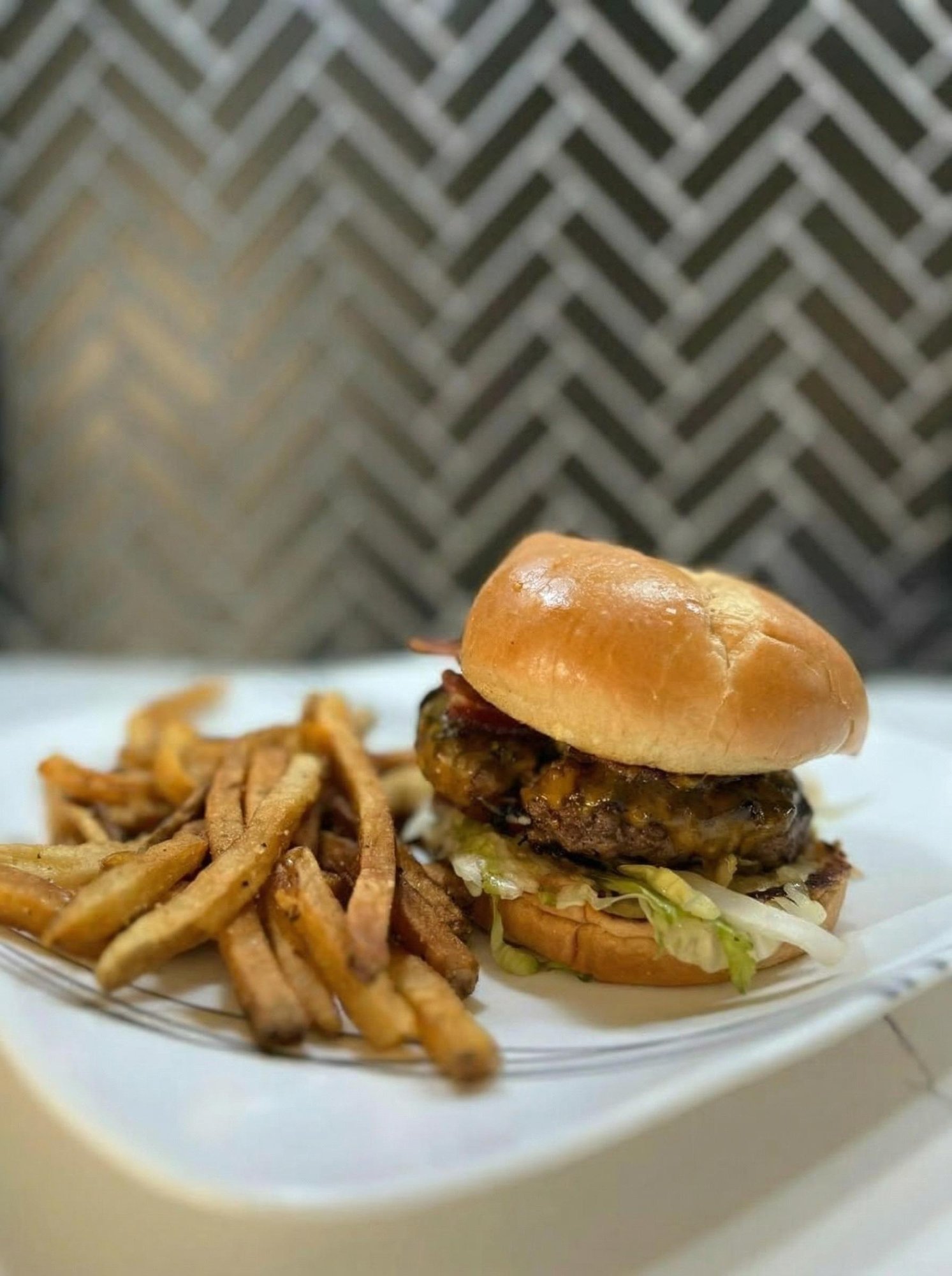 Pepper Bacon Cheddar Burger