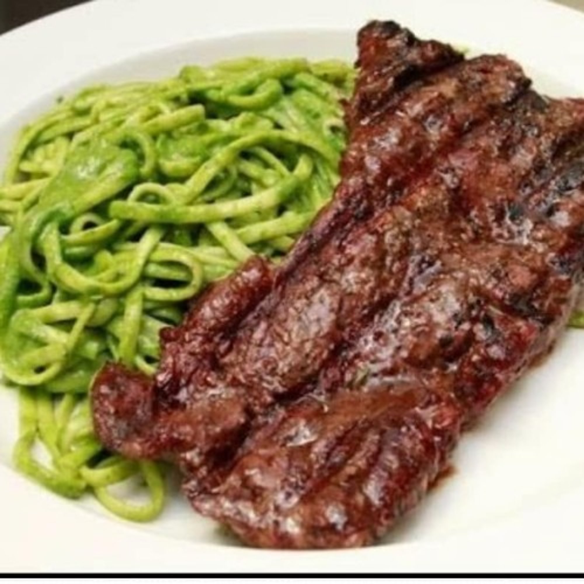 Tallarines Verdes W/ Steak