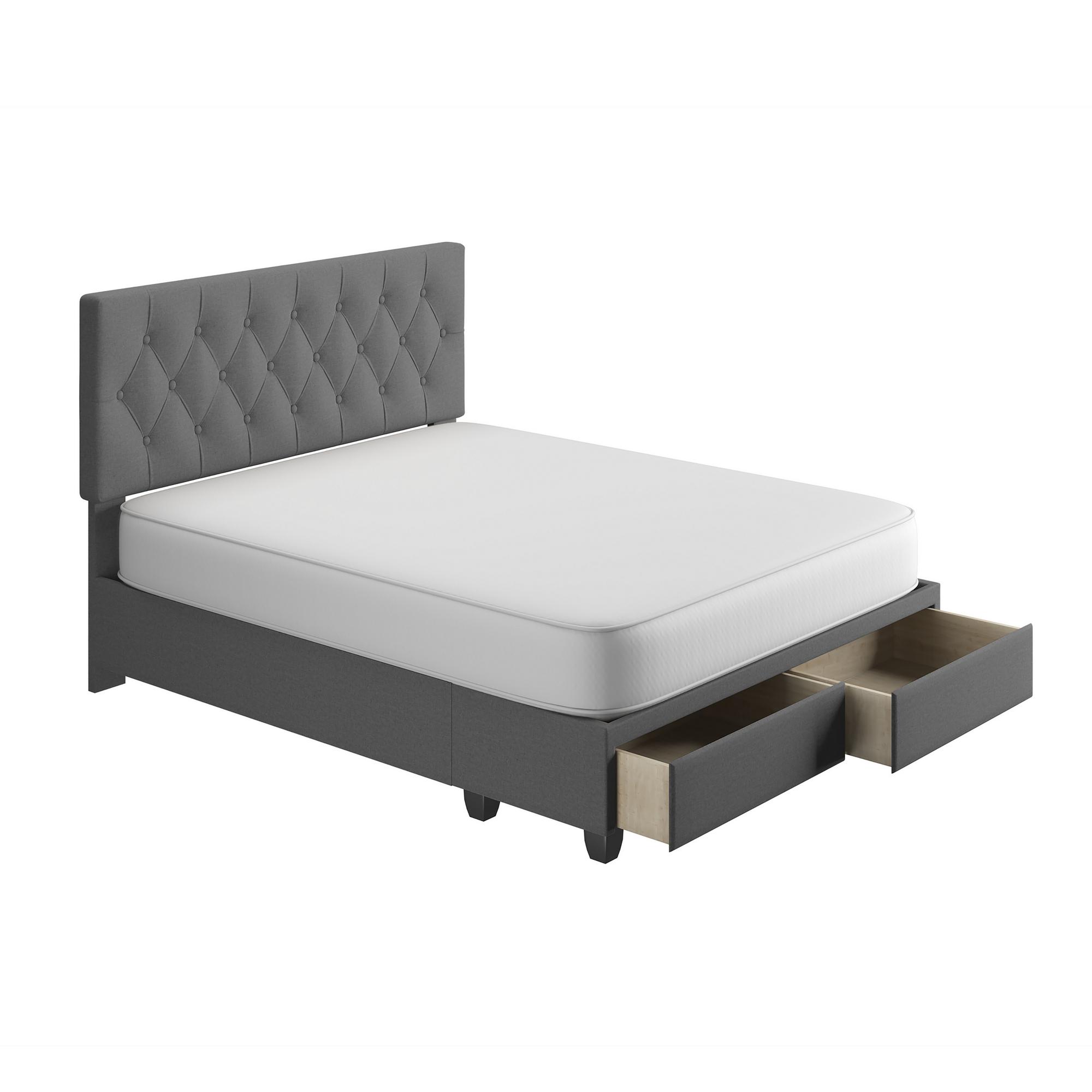 Queen Sensations Storage Bed - Dark Gray