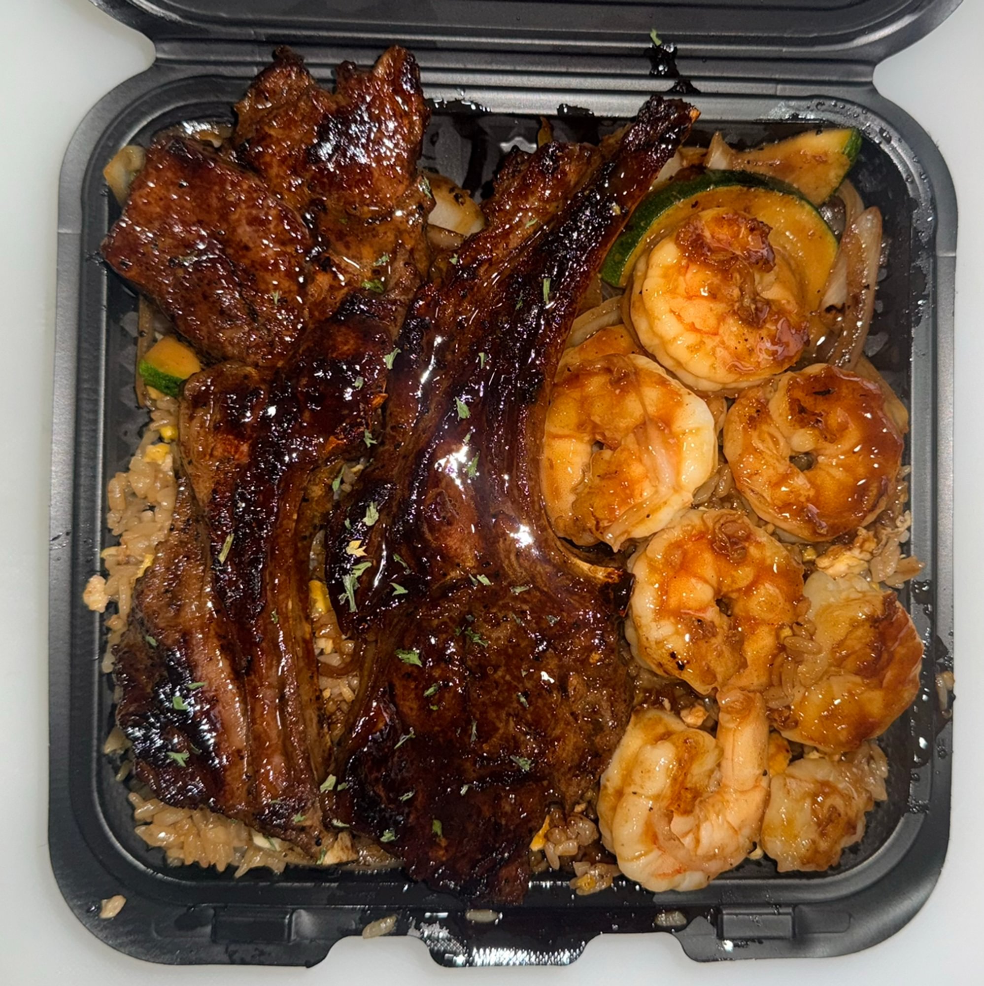 Shrimp & Lamb Chops Duo
