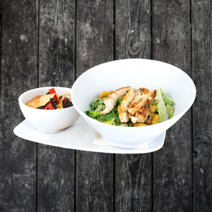BB-Chicken Caesar Salad W/ Soup