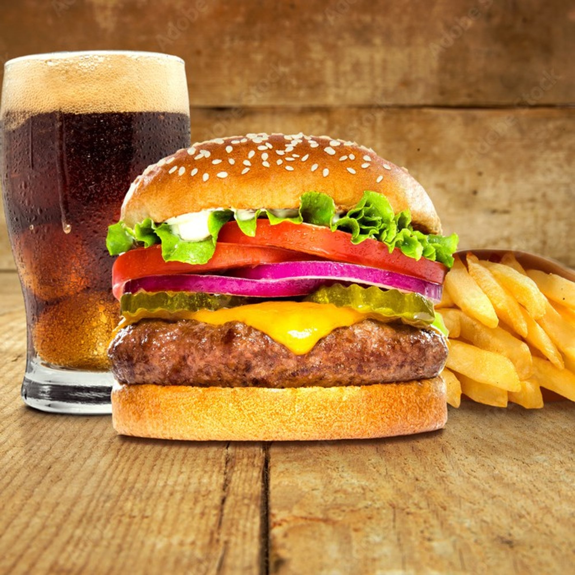 Cheeseburger, Fries & Soda
