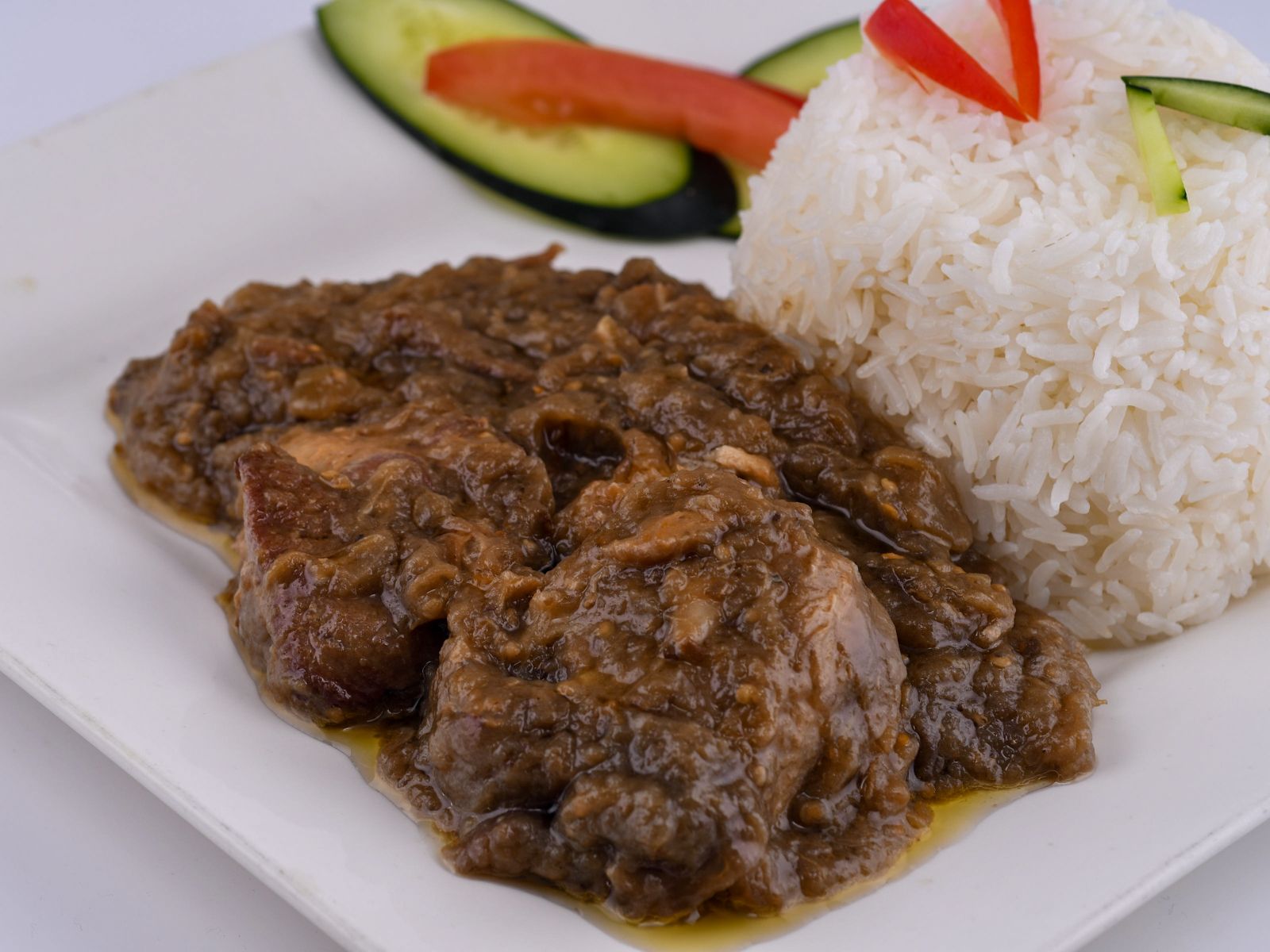 Eggplant Served with Rice