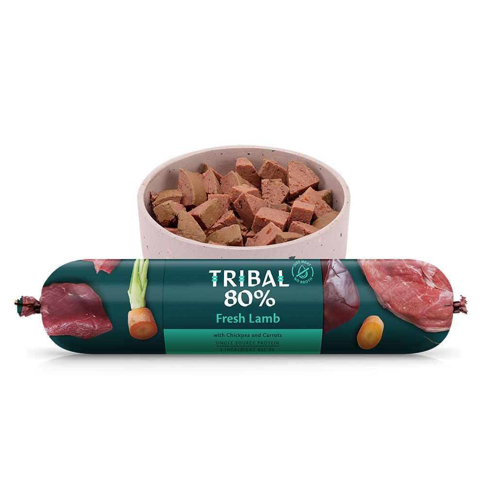 Tribal 80% Complete Wet Food Sausage Lamb 750g