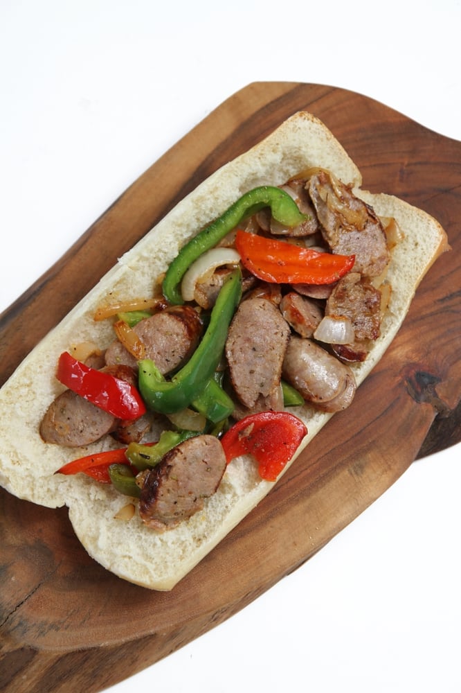 Sausage Peppers and Onions Hero