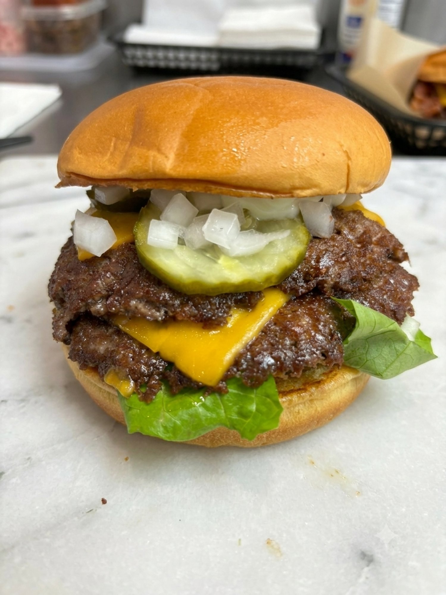 1/4 Lb. Delux Smash Wagyu Cheeseburger