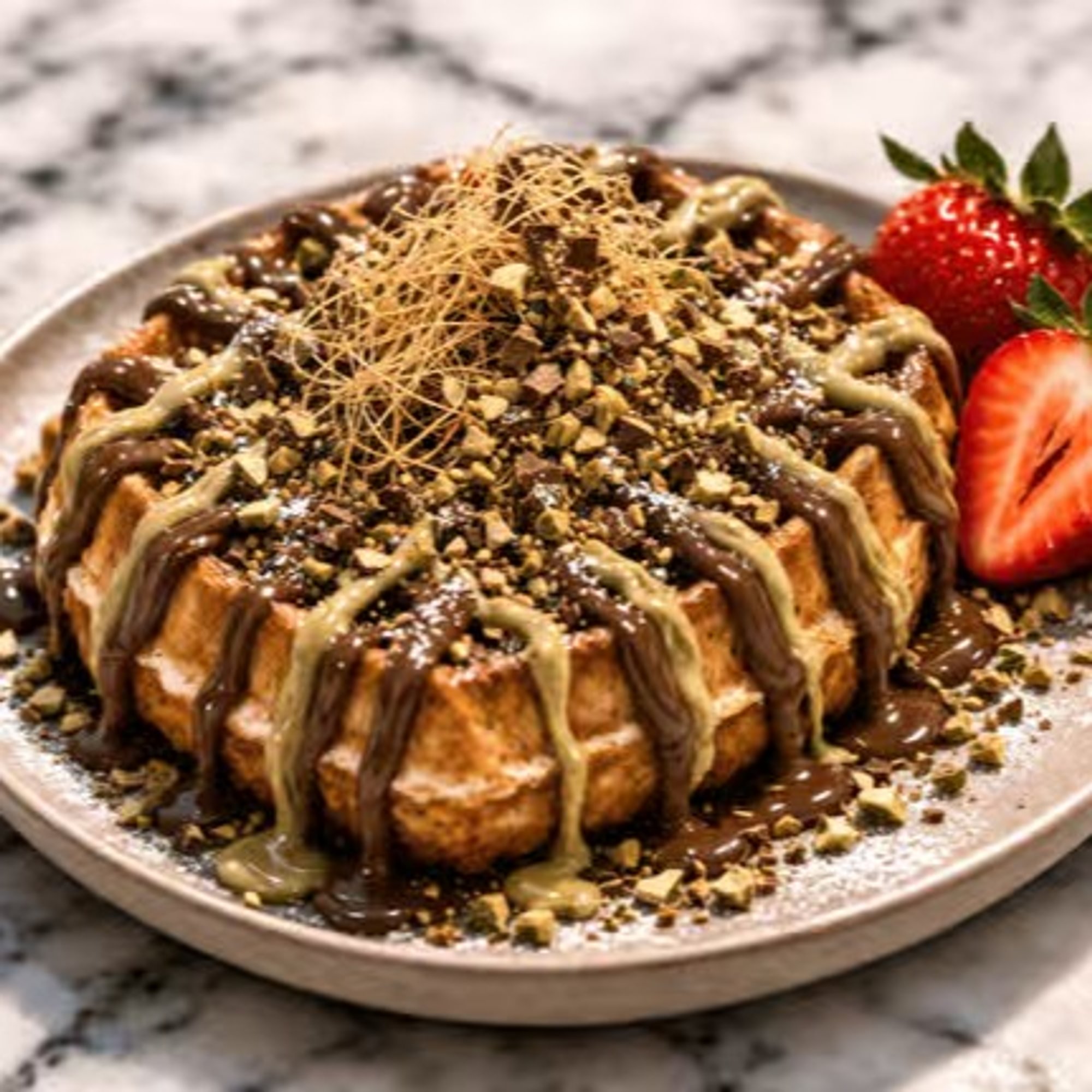 Dubai Chocolate Waffle
