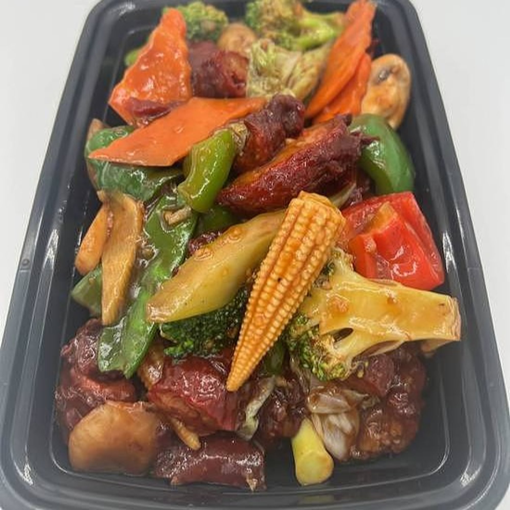 Sautéed Boneless Ribs with Mixed Veggies