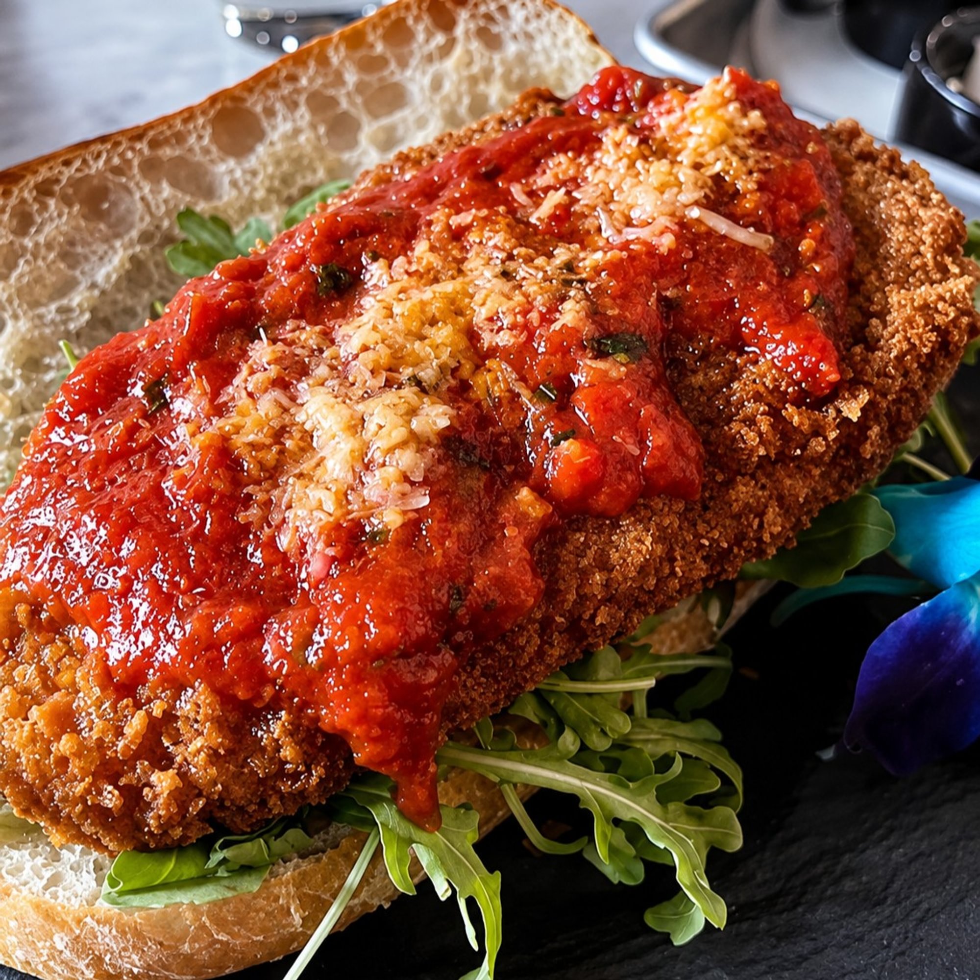 Eggplant Parmesan Sandwich