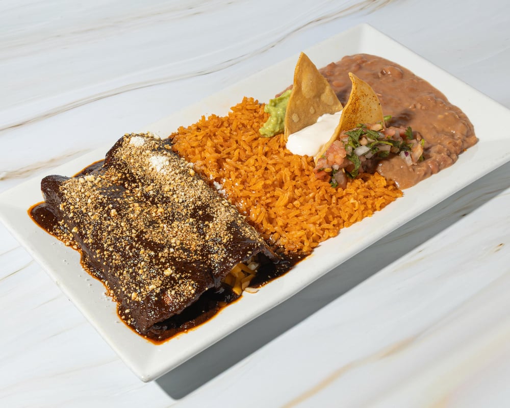 Enchiladas De Mole Platter