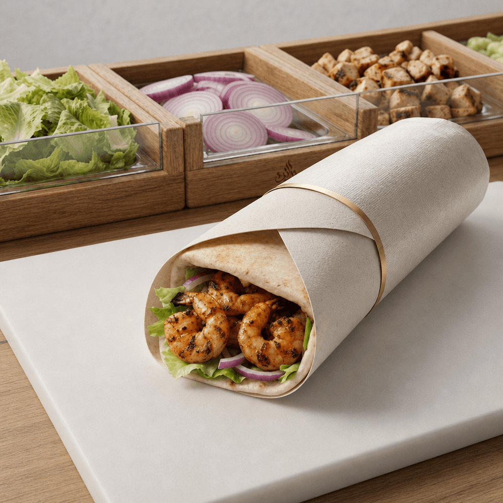 Grilled Shrimp Pita Wrap
