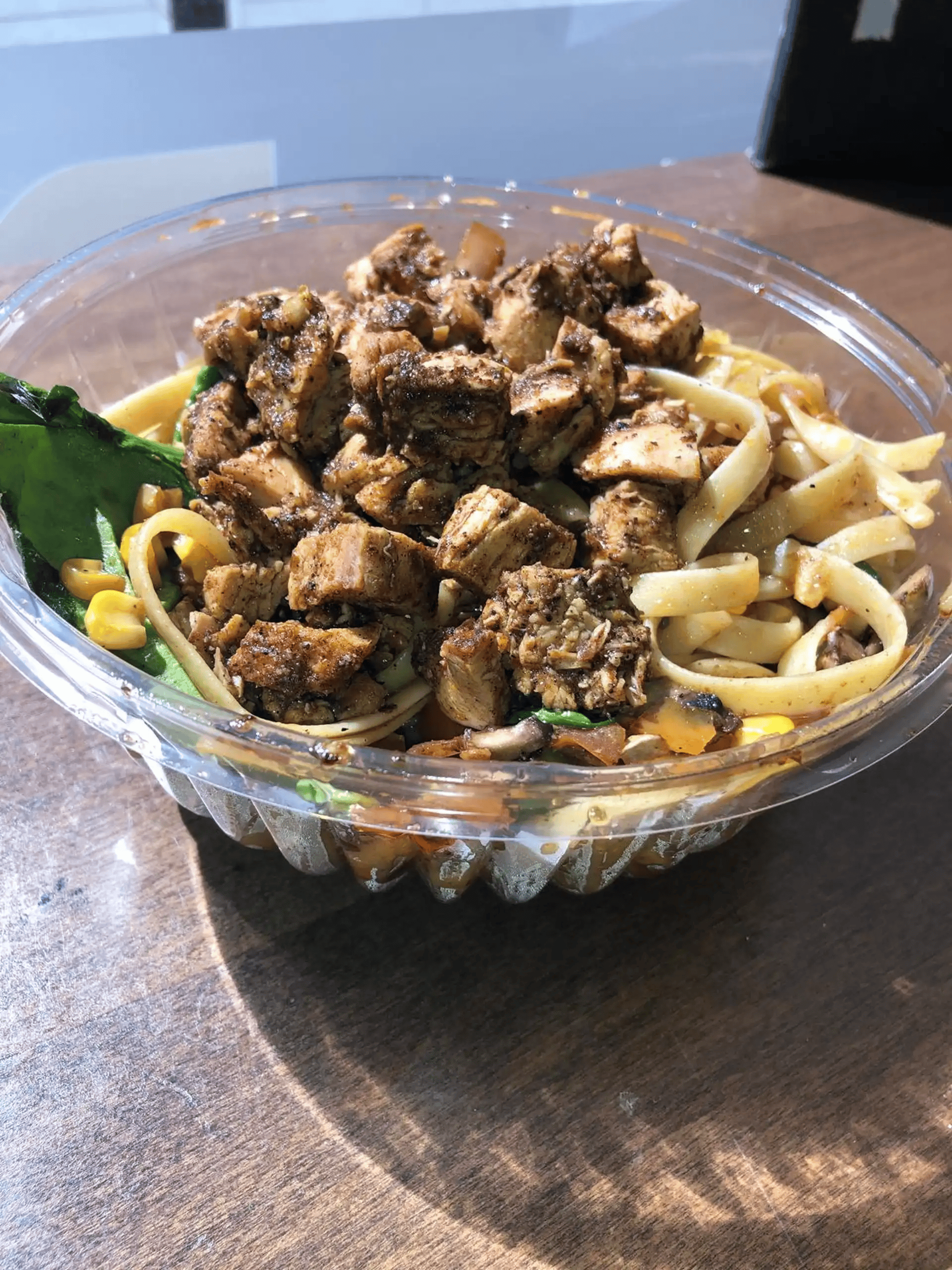 Cajun Tofu Fettuccine Alfredo Pasta