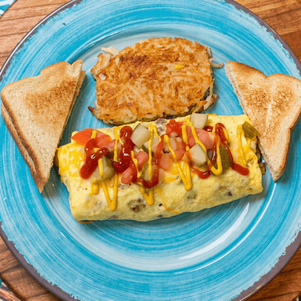 Bacon Cheeseburger Omelette